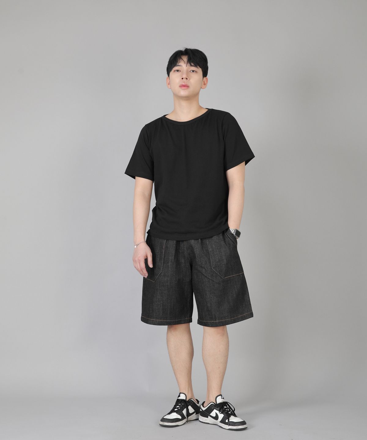 세인트크루(SAINTCREW) 퍼티그쇼츠 EFS-348 블랙데님