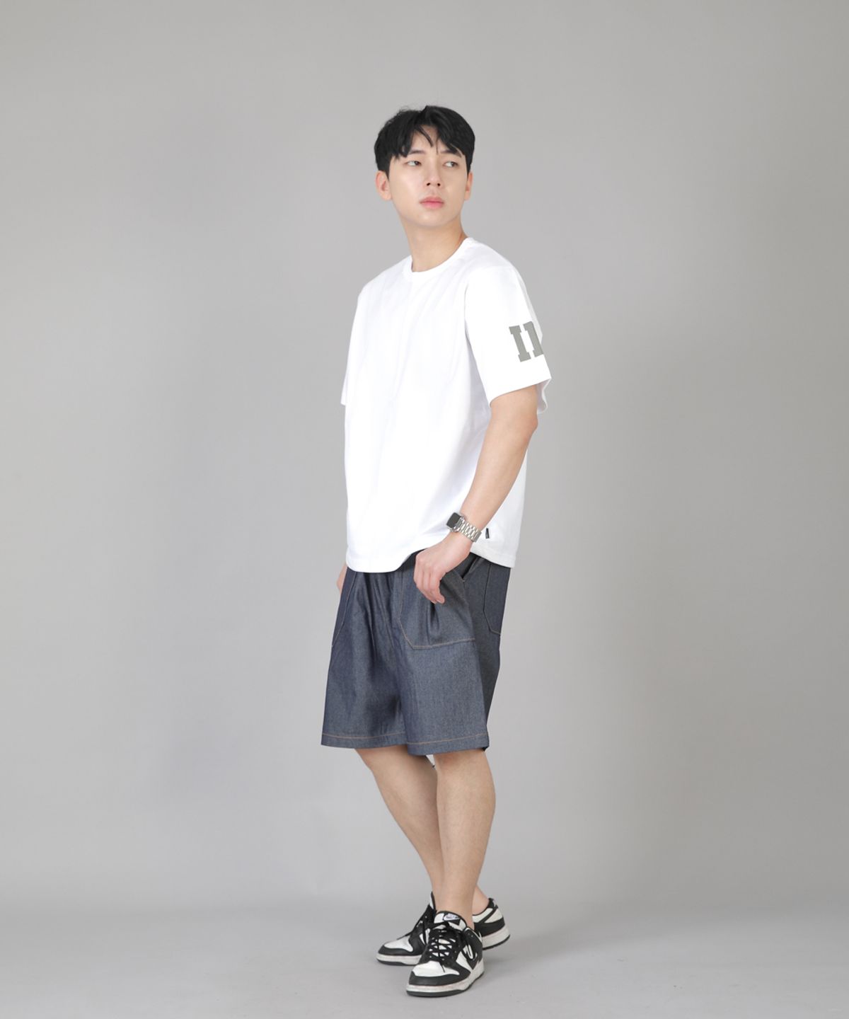 세인트크루(SAINTCREW) 퍼티그쇼츠 EFS-348 라이트인디고 데님