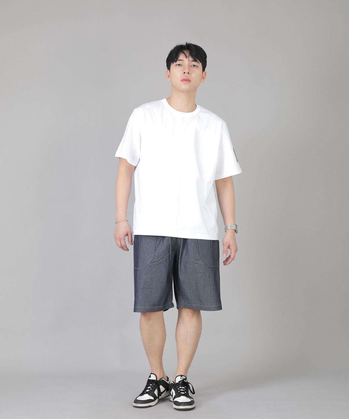세인트크루(SAINTCREW) 퍼티그쇼츠 EFS-348 라이트인디고 데님