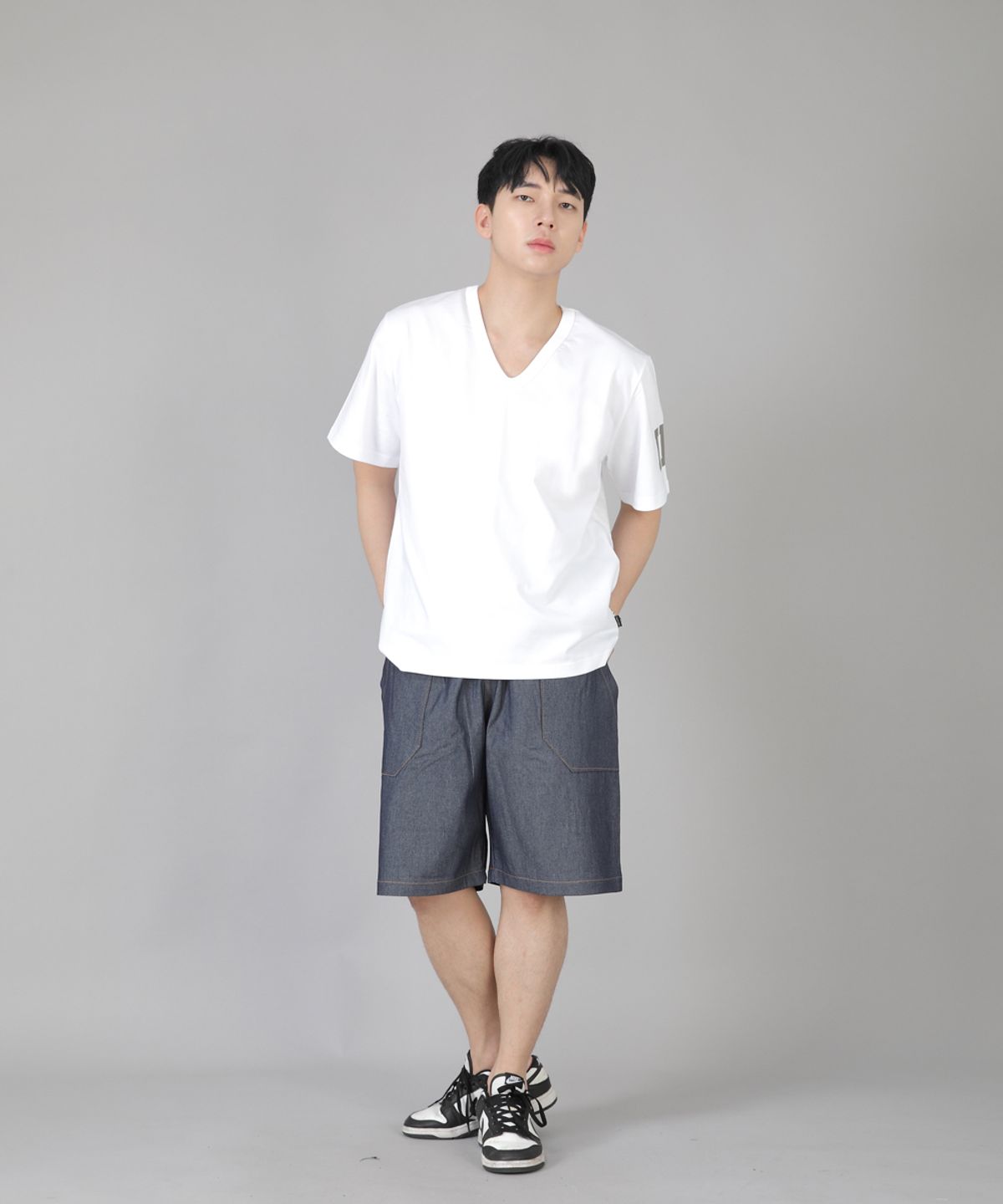 세인트크루(SAINTCREW) 퍼티그쇼츠 EFS-348 라이트인디고 데님