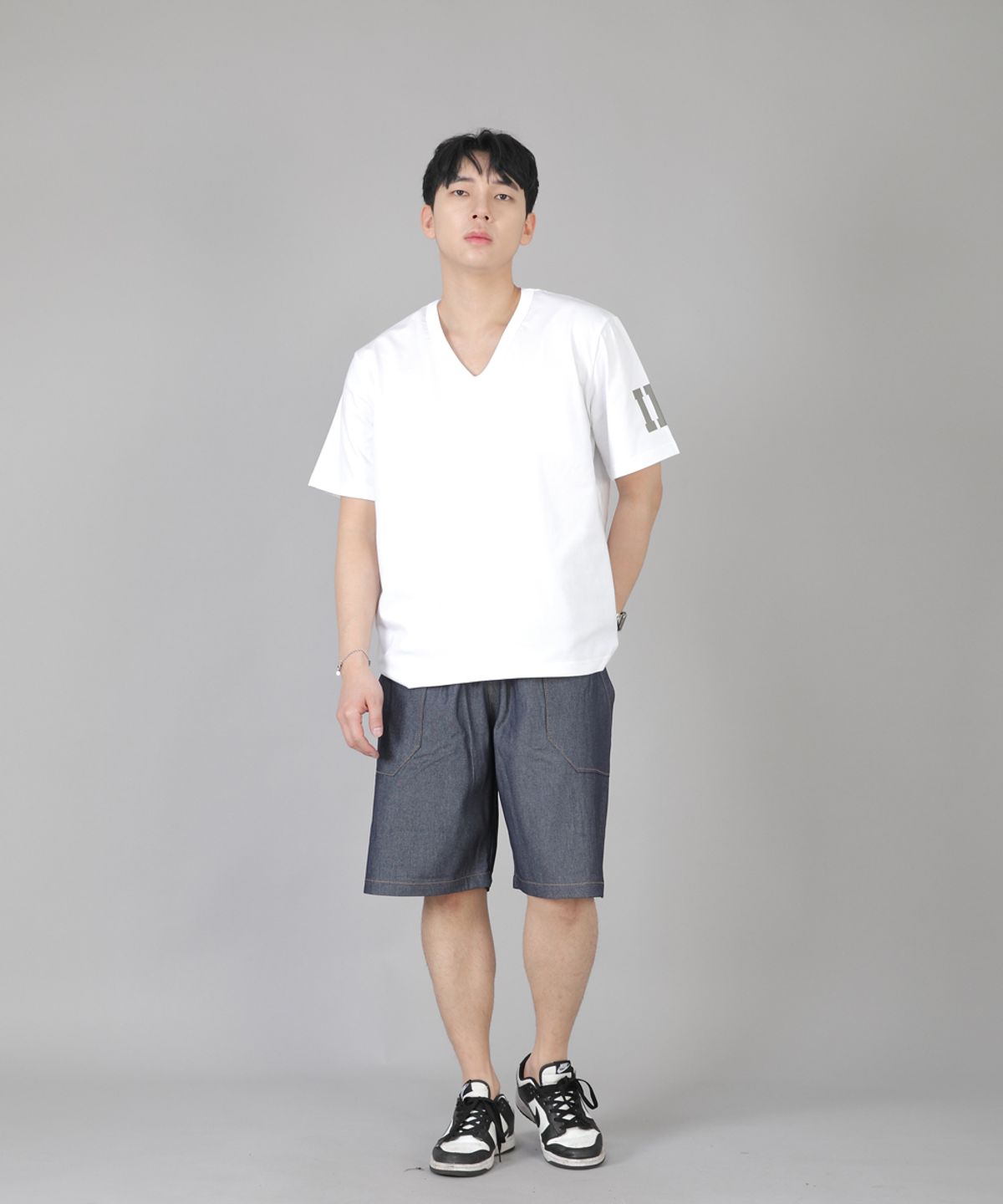 세인트크루(SAINTCREW) 퍼티그쇼츠 EFS-348 라이트인디고 데님