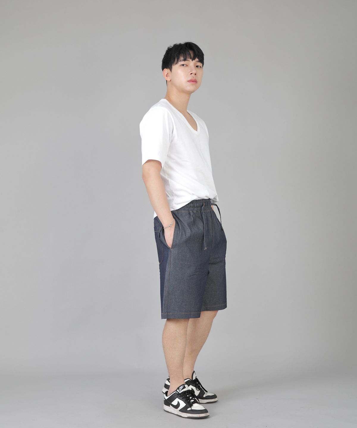 세인트크루(SAINTCREW) 립스P쇼츠 ERS-349 라이트인디고 데님