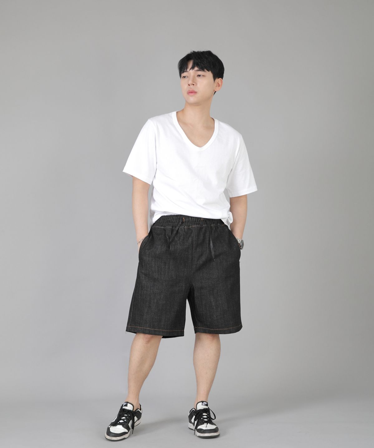 세인트크루(SAINTCREW) 립스P쇼츠 ERS-349 블랙데님