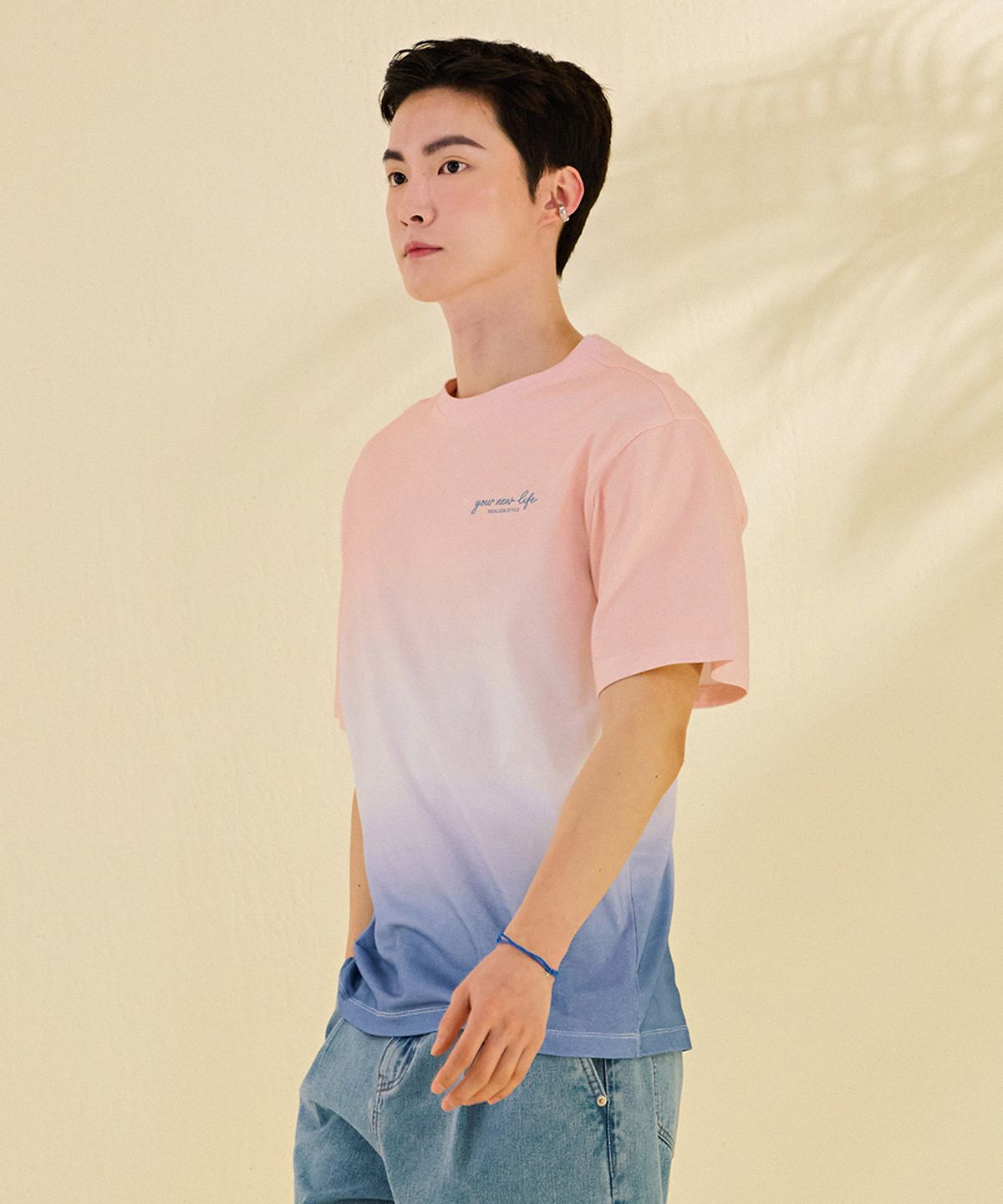 체이스컬트(CHASECULT) 남성 그라데이션 반팔 티셔츠-DBRK5819D0N