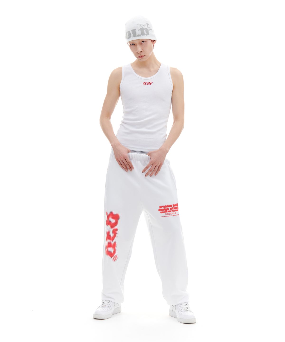 아카이브 볼드(ARCHIVE BOLD) 939 BLUR SWEAT PANTS (WHITE)