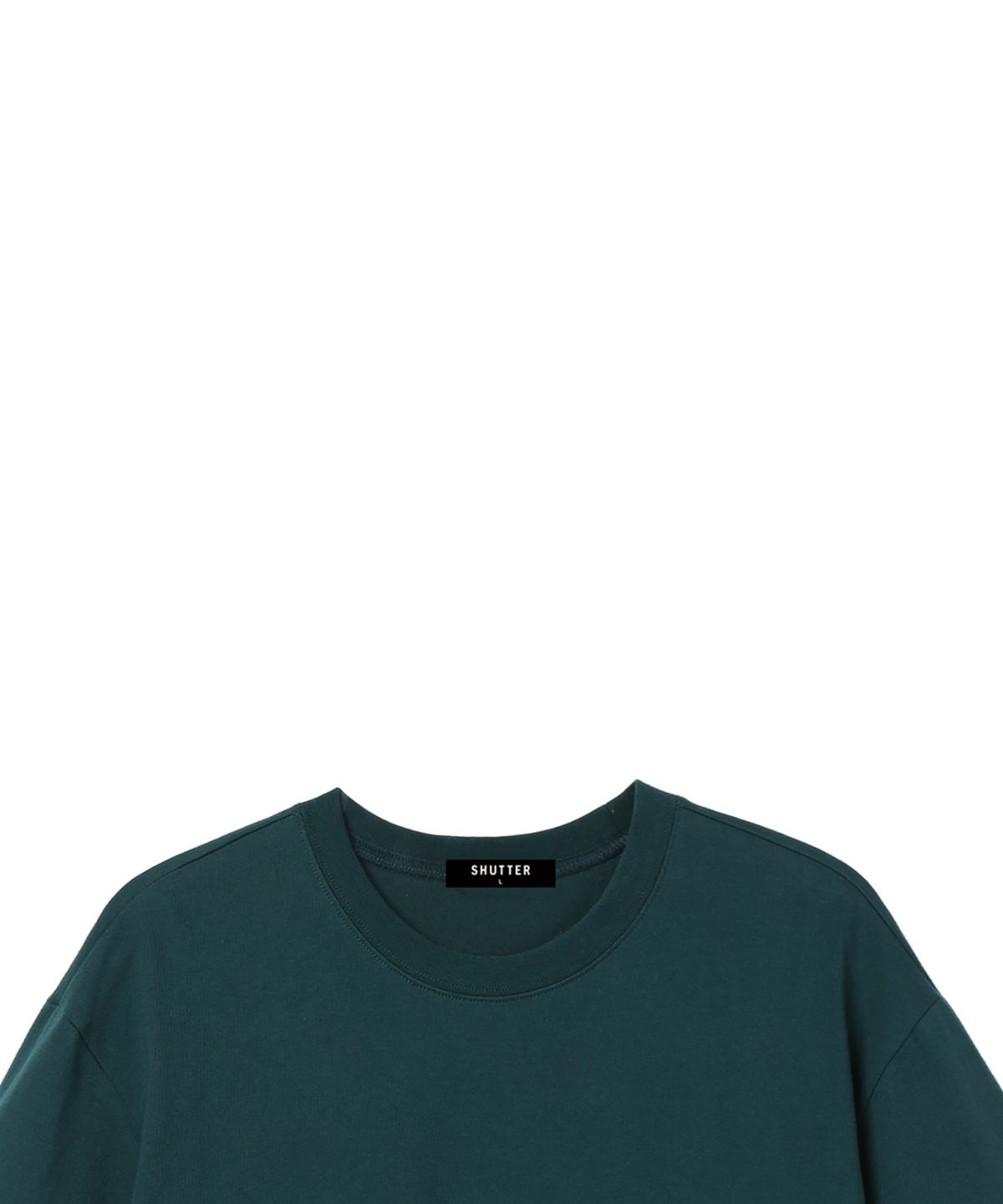 셔터(SHUTTER) TORY LOGO 오버핏 반팔 티셔츠 (SS014) 그린/화이트