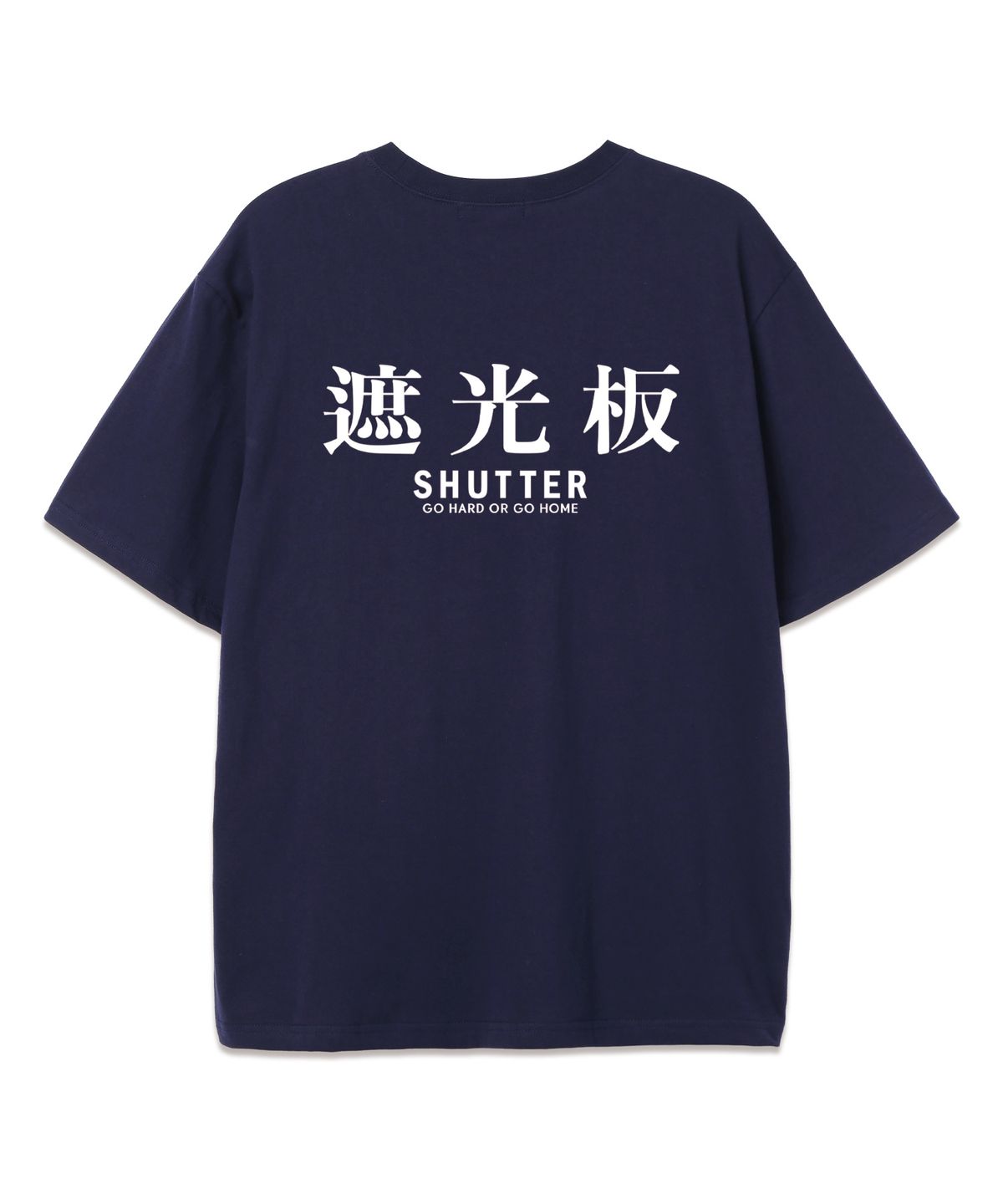 셔터(SHUTTER) TEXT LOGO VER.2 오버핏 반팔 티셔츠 (SS025) 네이비