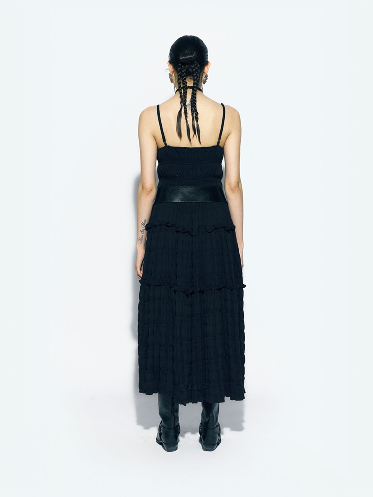 에즈이프 캘리(ASIF CALIE) GATHERING MAXI DRESS BLACK