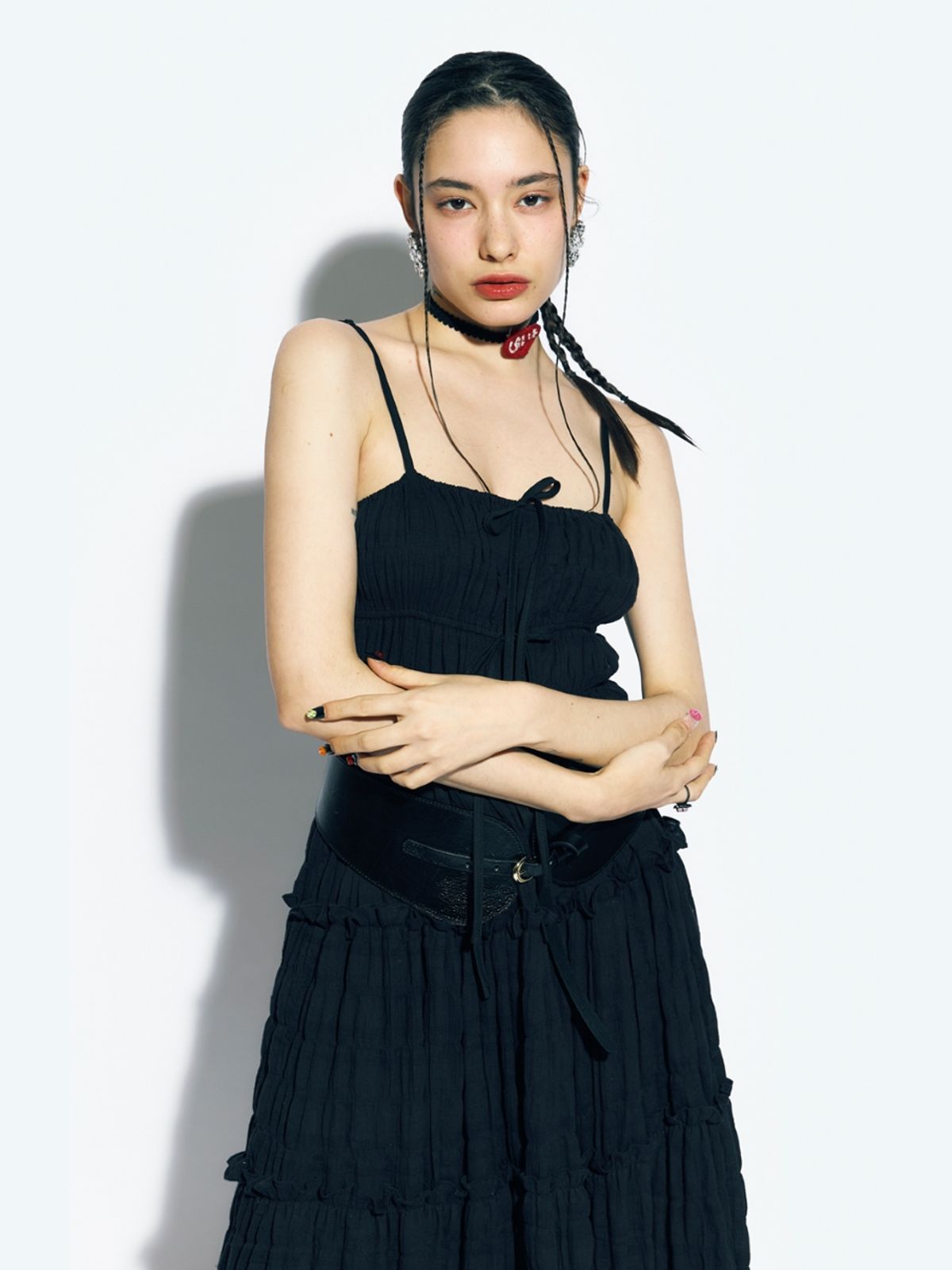 에즈이프 캘리(ASIF CALIE) GATHERING MAXI DRESS BLACK