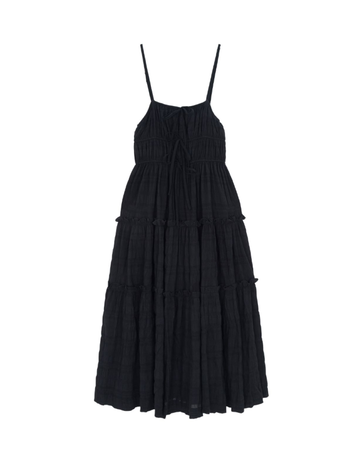 에즈이프 캘리(ASIF CALIE) GATHERING MAXI DRESS BLACK