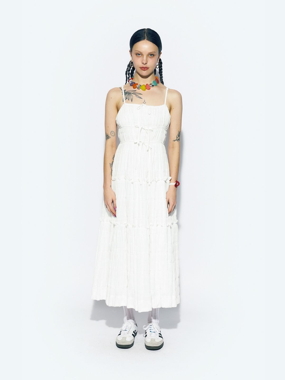 에즈이프 캘리(ASIF CALIE) GATHERING MAXI DRESS WHITE
