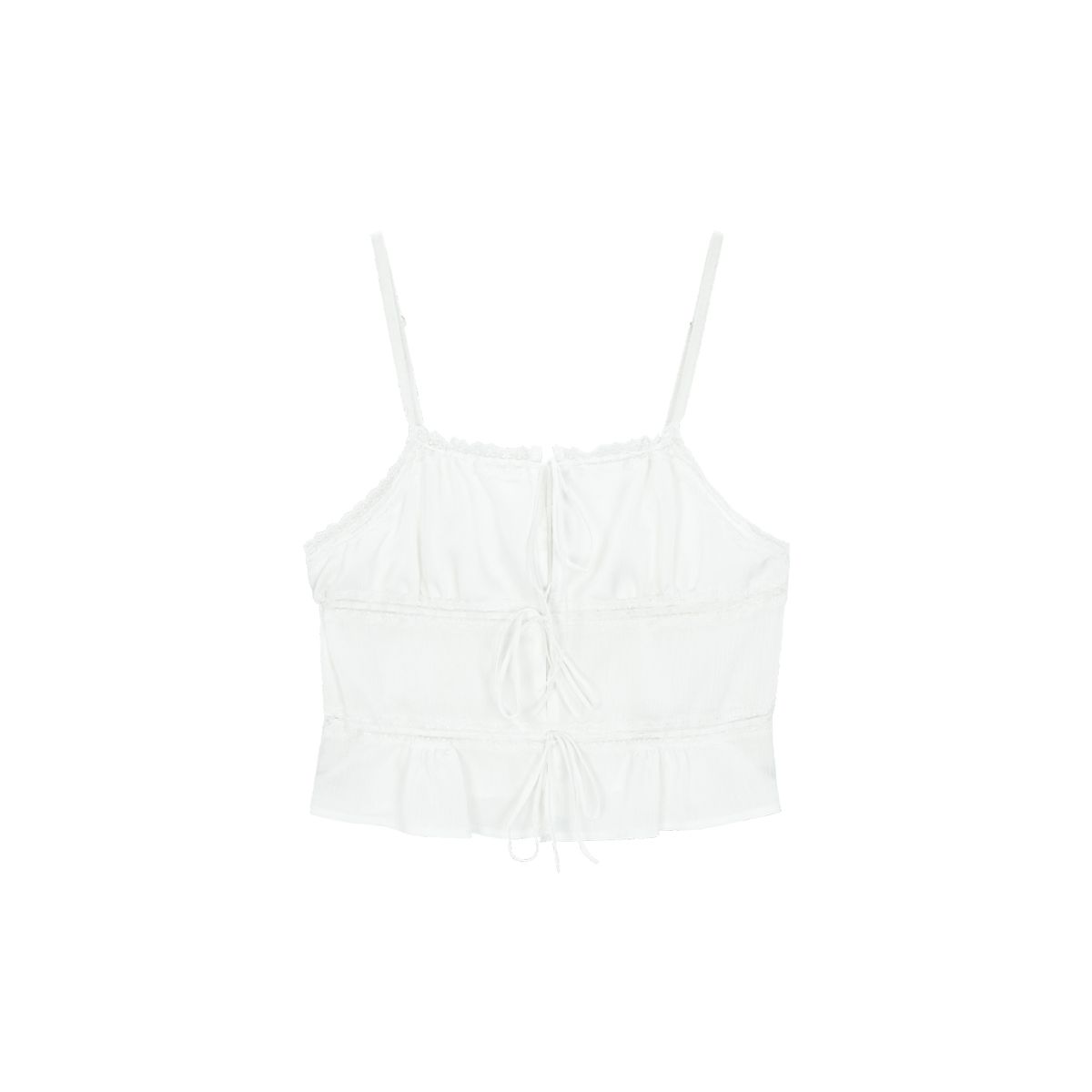 에즈이프 캘리(ASIF CALIE) FLOWER RUFFLE SLEEVELESS BLOUSE WHITE