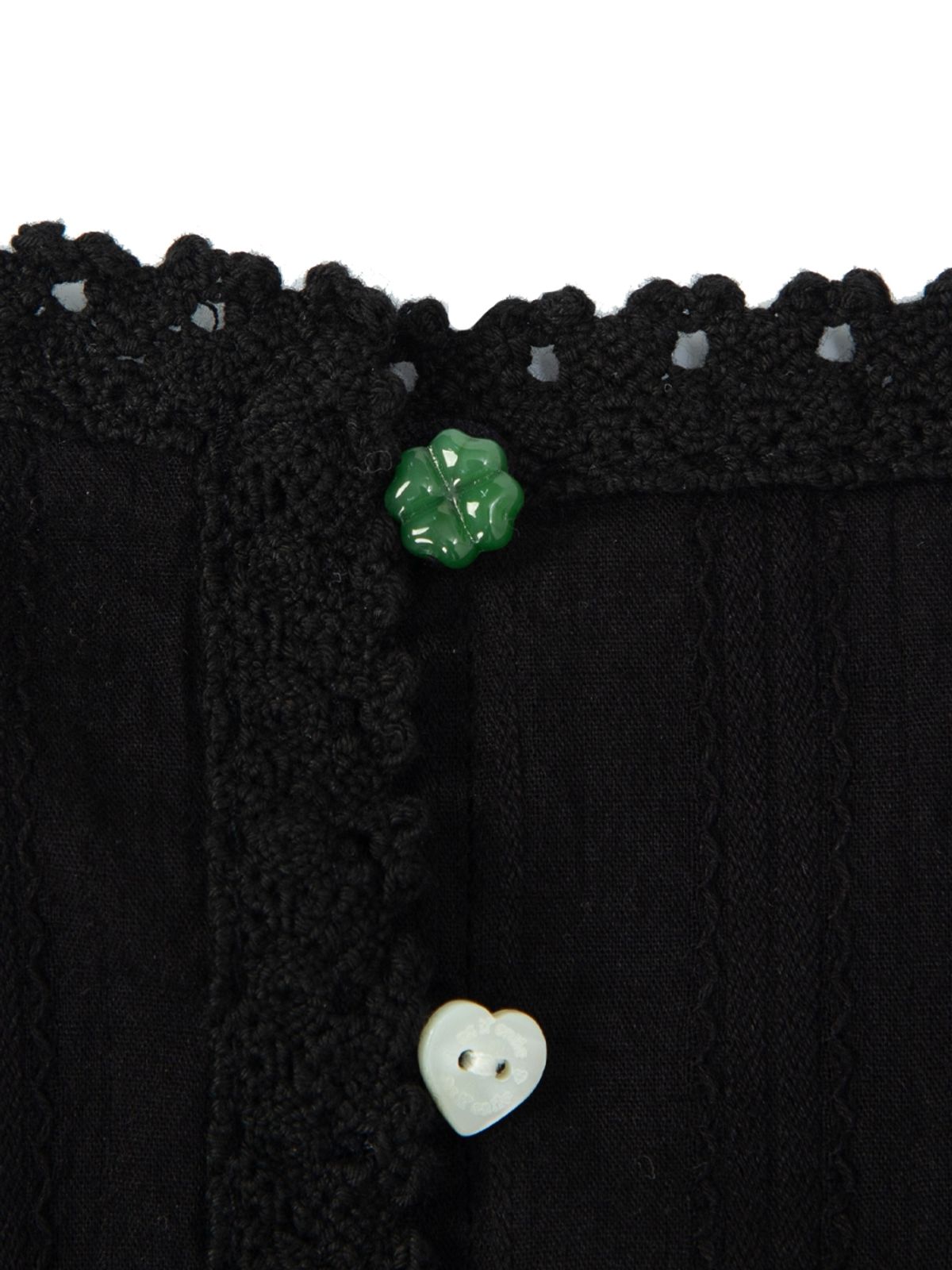 에즈이프 캘리(ASIF CALIE) LACE TRIM SLEEVELESS BLOUSE BLACK
