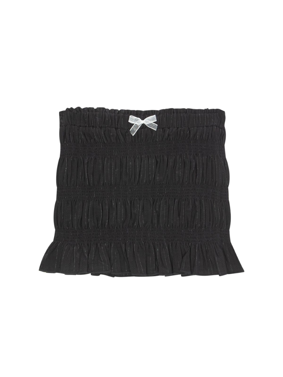 에즈이프 캘리(ASIF CALIE) FRILL SHIRRING TUBE TOP BLACK