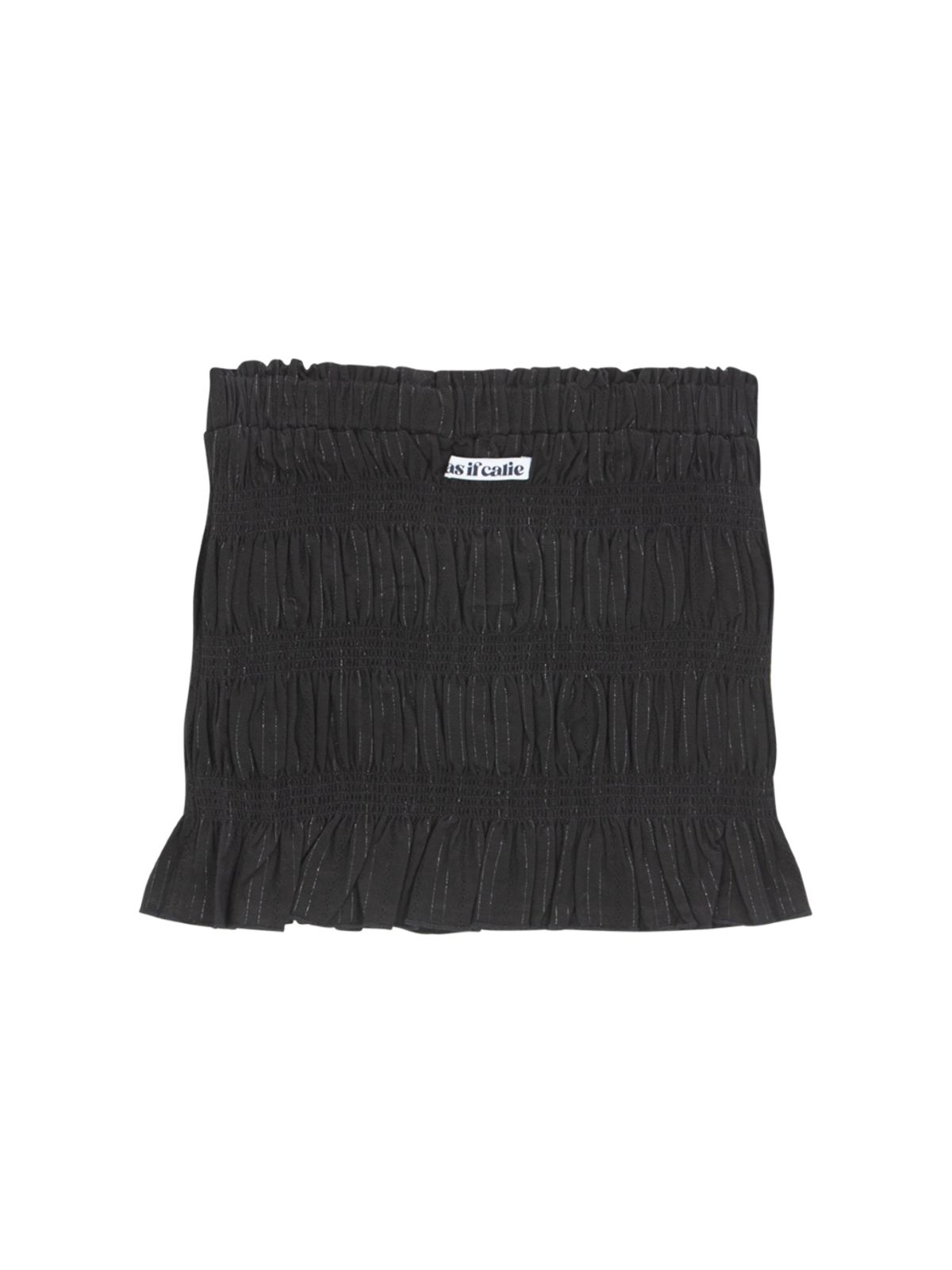 에즈이프 캘리(ASIF CALIE) FRILL SHIRRING TUBE TOP BLACK