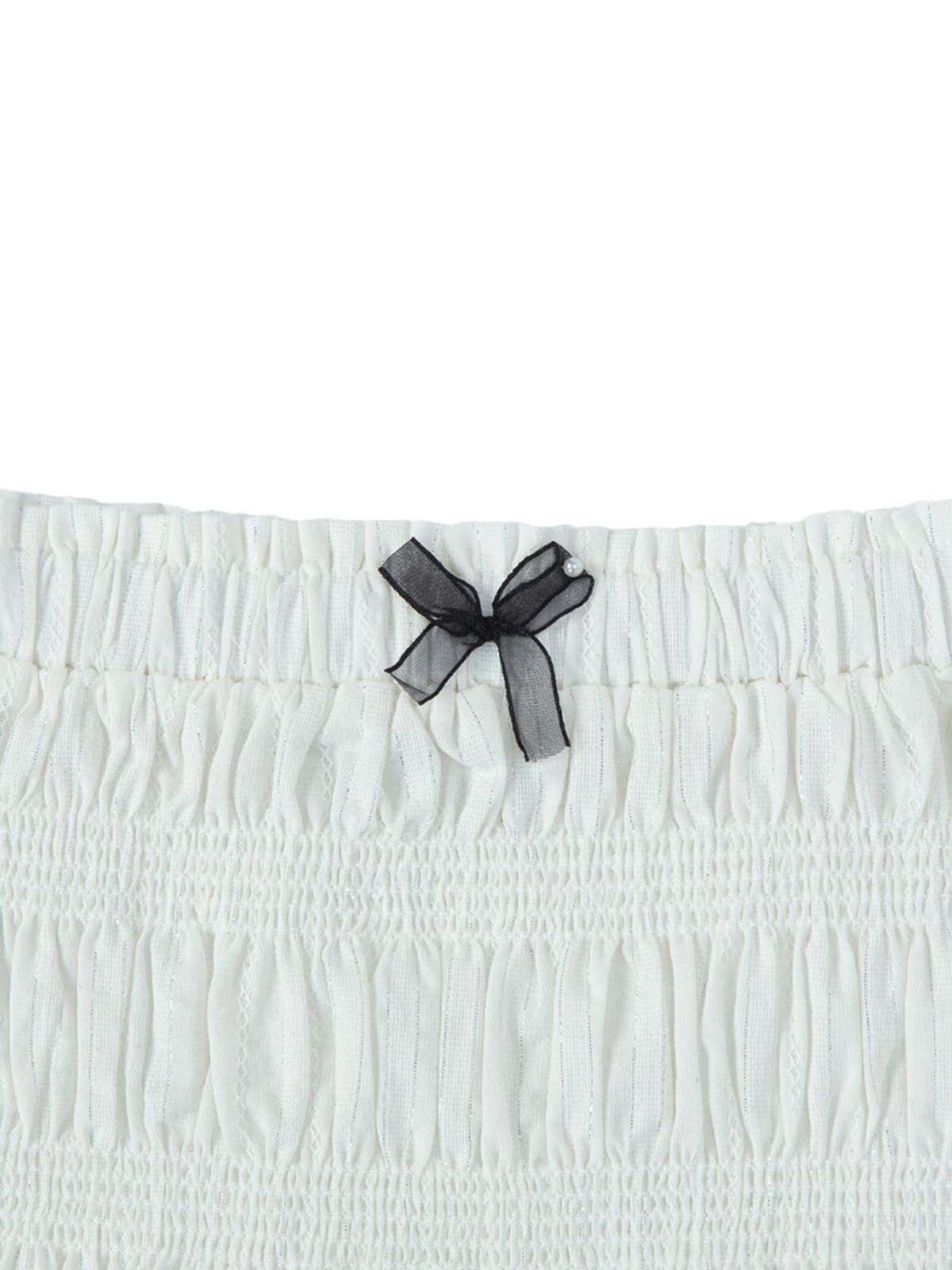 에즈이프 캘리(ASIF CALIE) FRILL SHIRRING TUBE TOP WHITE