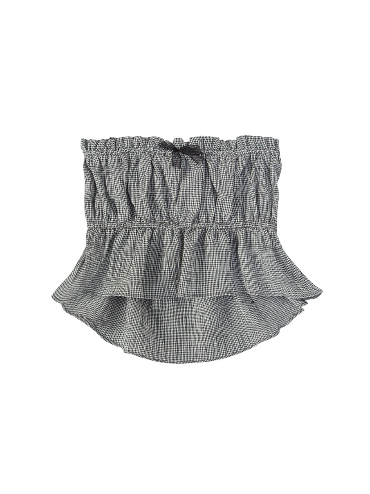 에즈이프 캘리(ASIF CALIE) GINGHAM CHECK SLEEVELESS BLOUSE BLACK