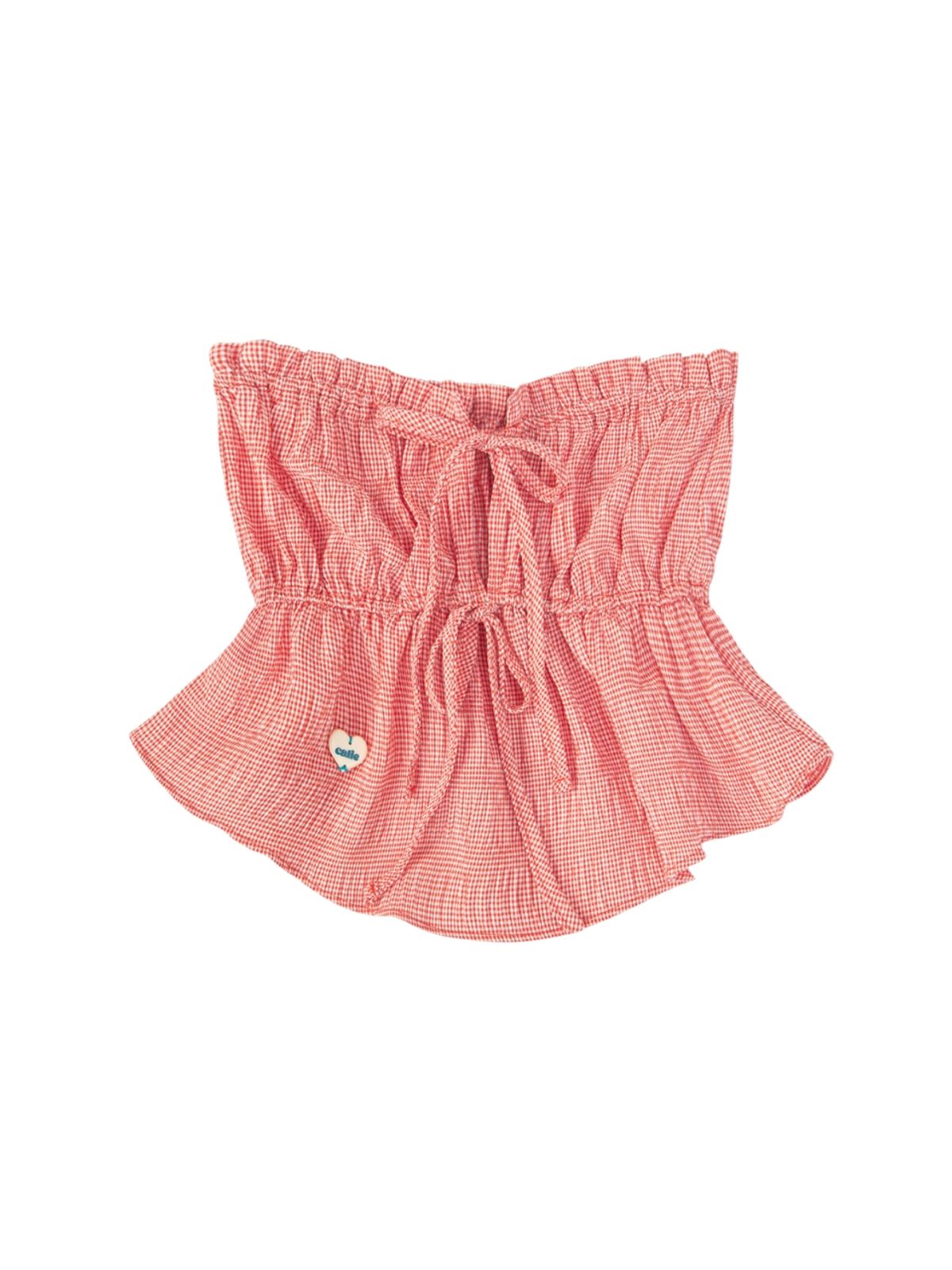 에즈이프 캘리(ASIF CALIE) GINGHAM CHECK SLEEVELESS BLOUSE RED