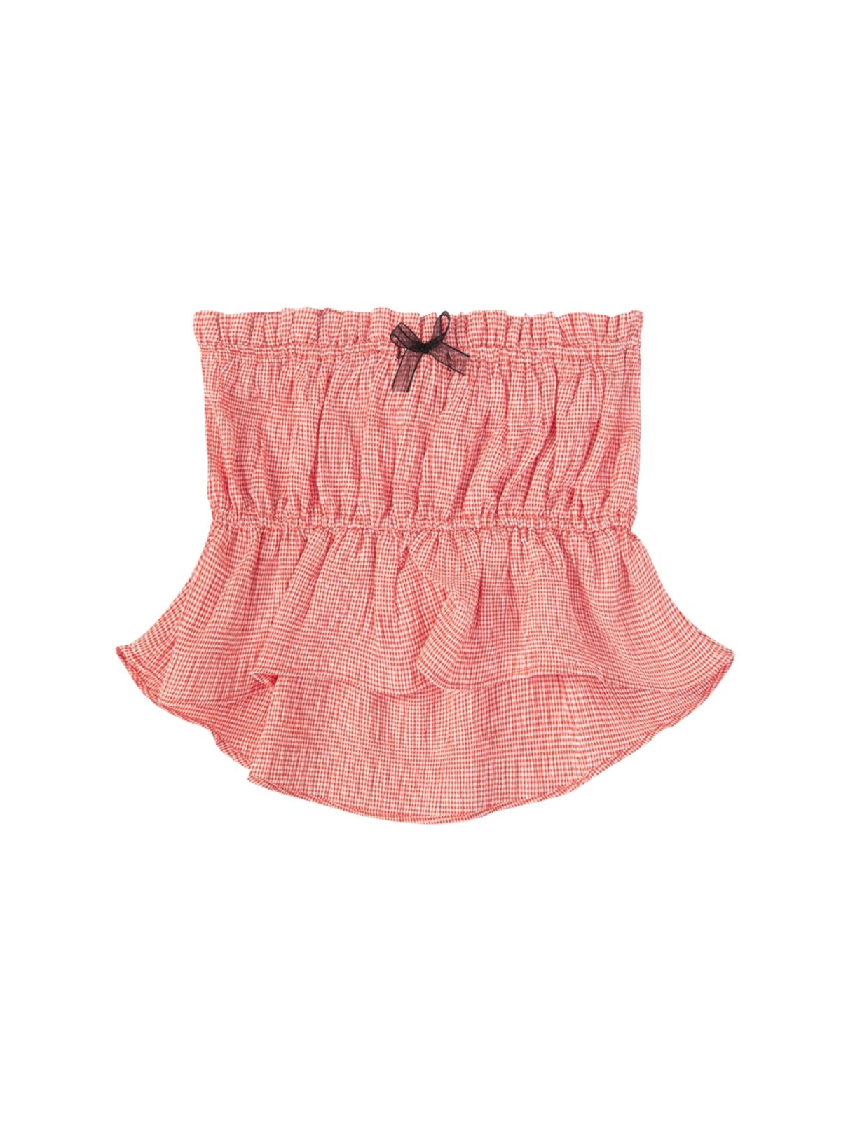 에즈이프 캘리(ASIF CALIE) GINGHAM CHECK SLEEVELESS BLOUSE RED