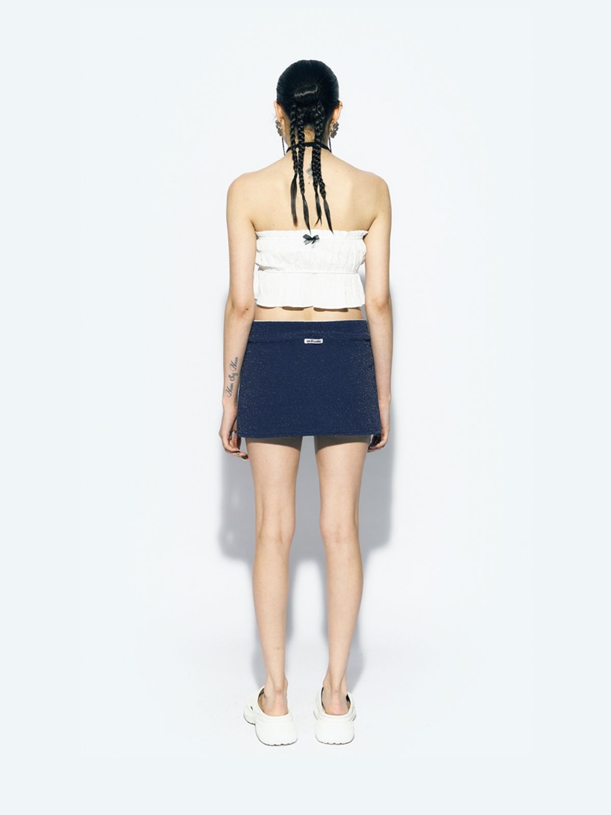 에즈이프 캘리(ASIF CALIE) GINGHAM CHECK SLEEVELESS BLOUSE WHITE