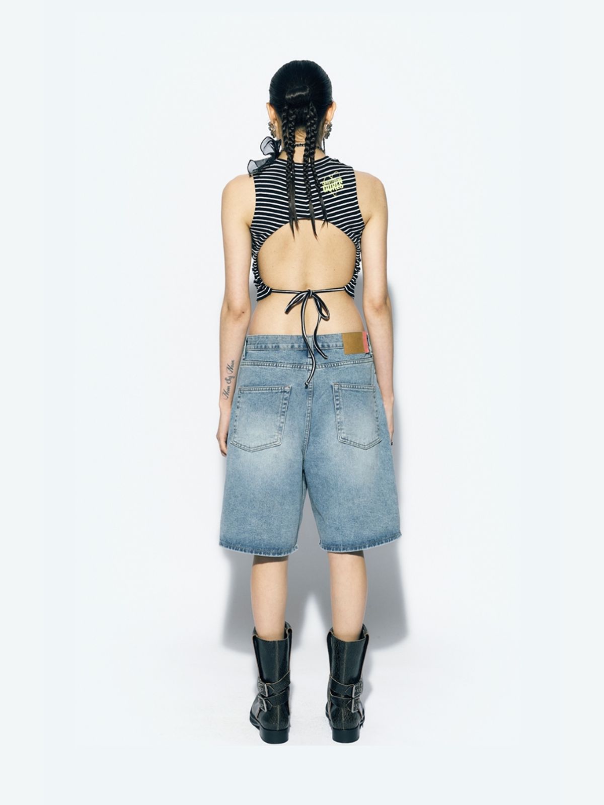 에즈이프 캘리(ASIF CALIE) BACKSTRING SLEEVELESS T-SHIRT BLACK
