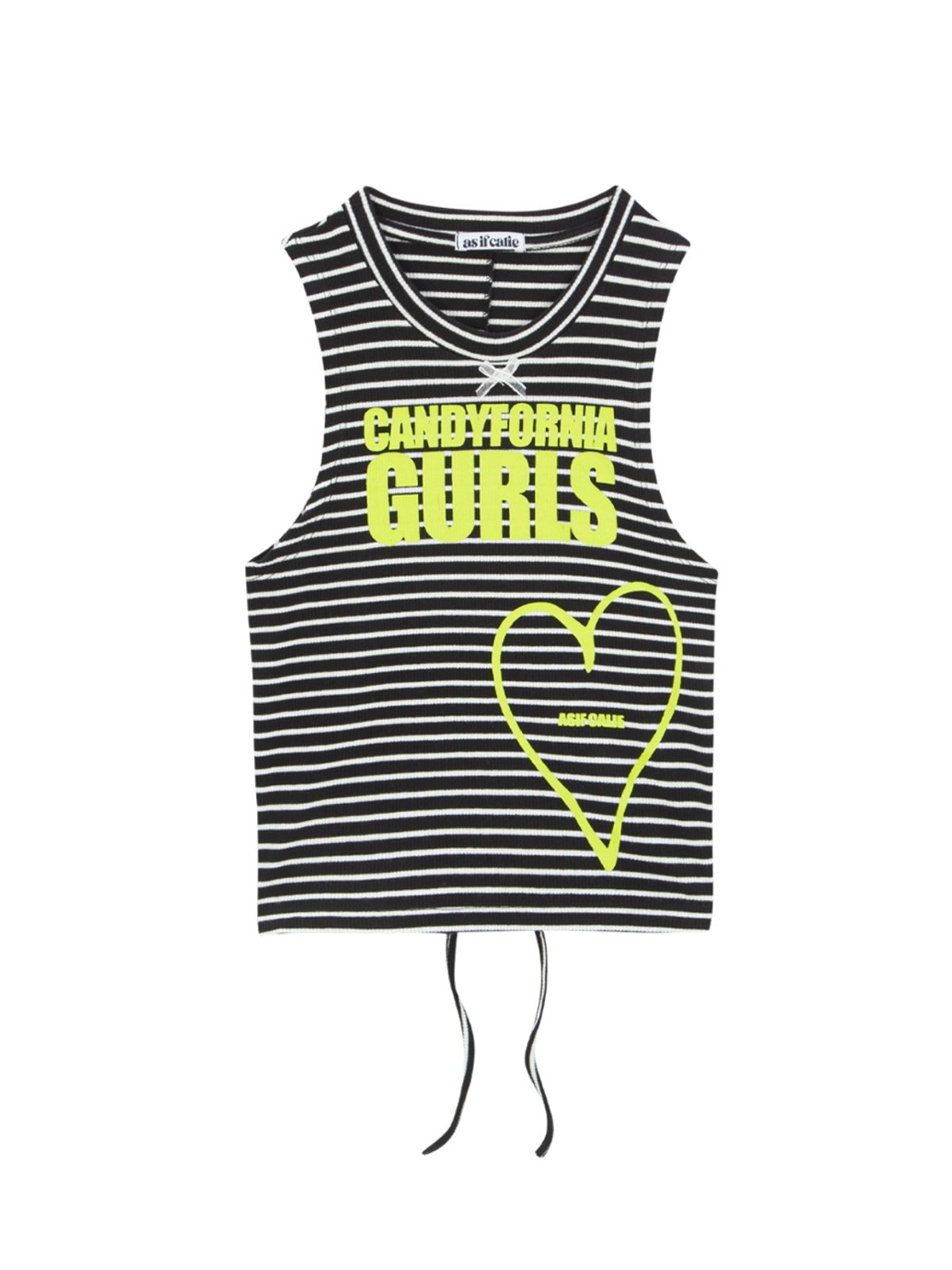 에즈이프 캘리(ASIF CALIE) BACKSTRING SLEEVELESS T-SHIRT BLACK