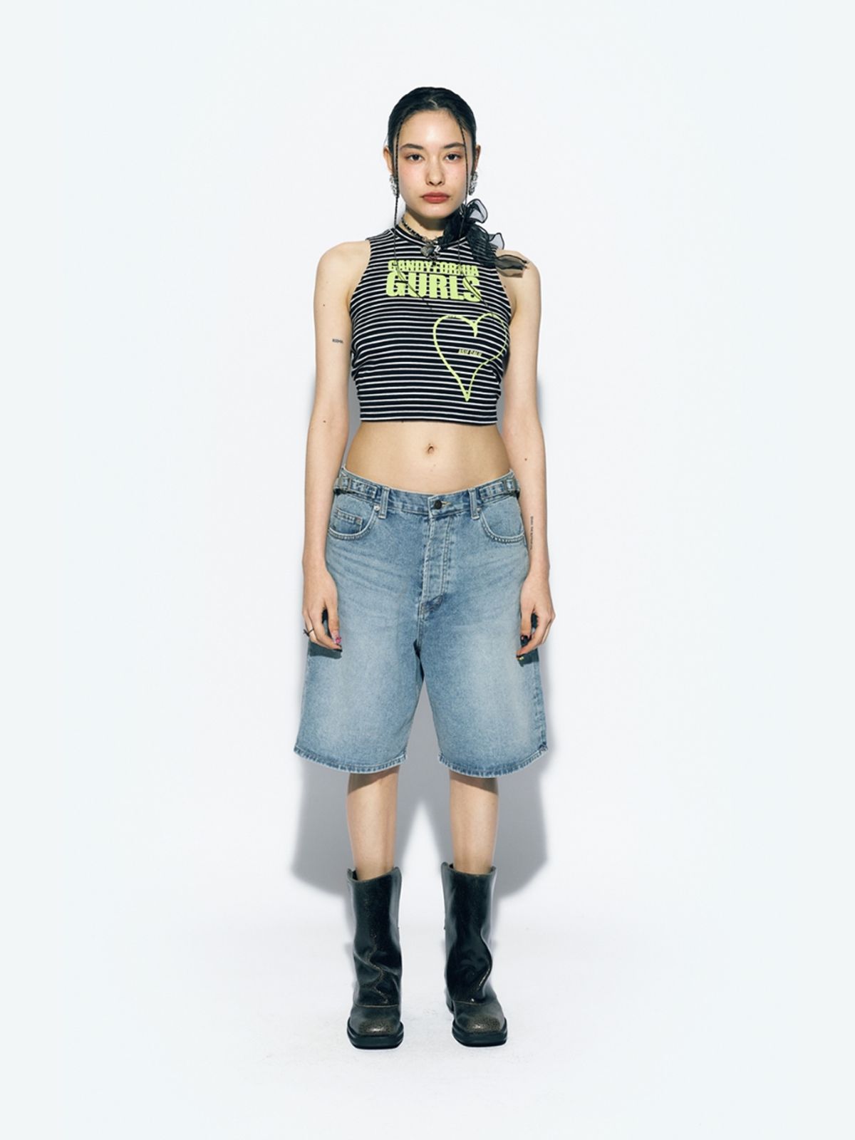 에즈이프 캘리(ASIF CALIE) BACKSTRING SLEEVELESS T-SHIRT BLACK