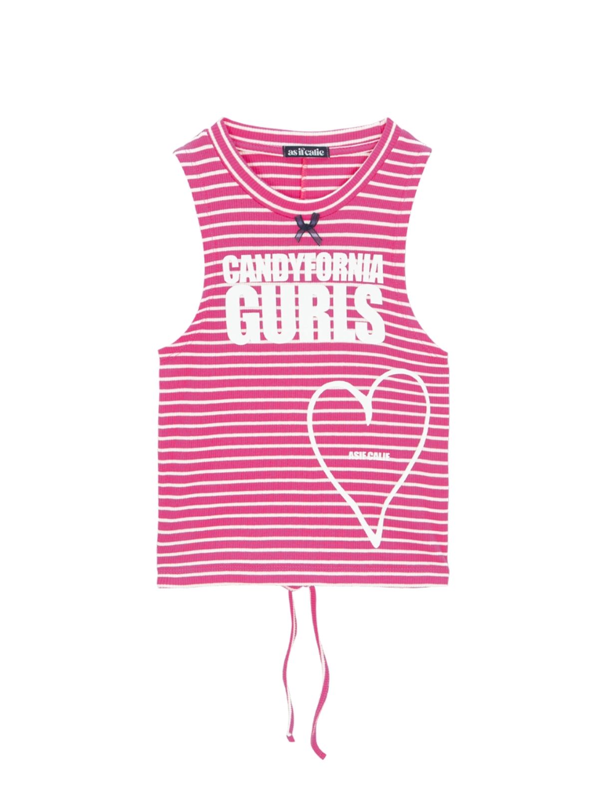 에즈이프 캘리(ASIF CALIE) BACKSTRING SLEEVELESS T-SHIRT PINK