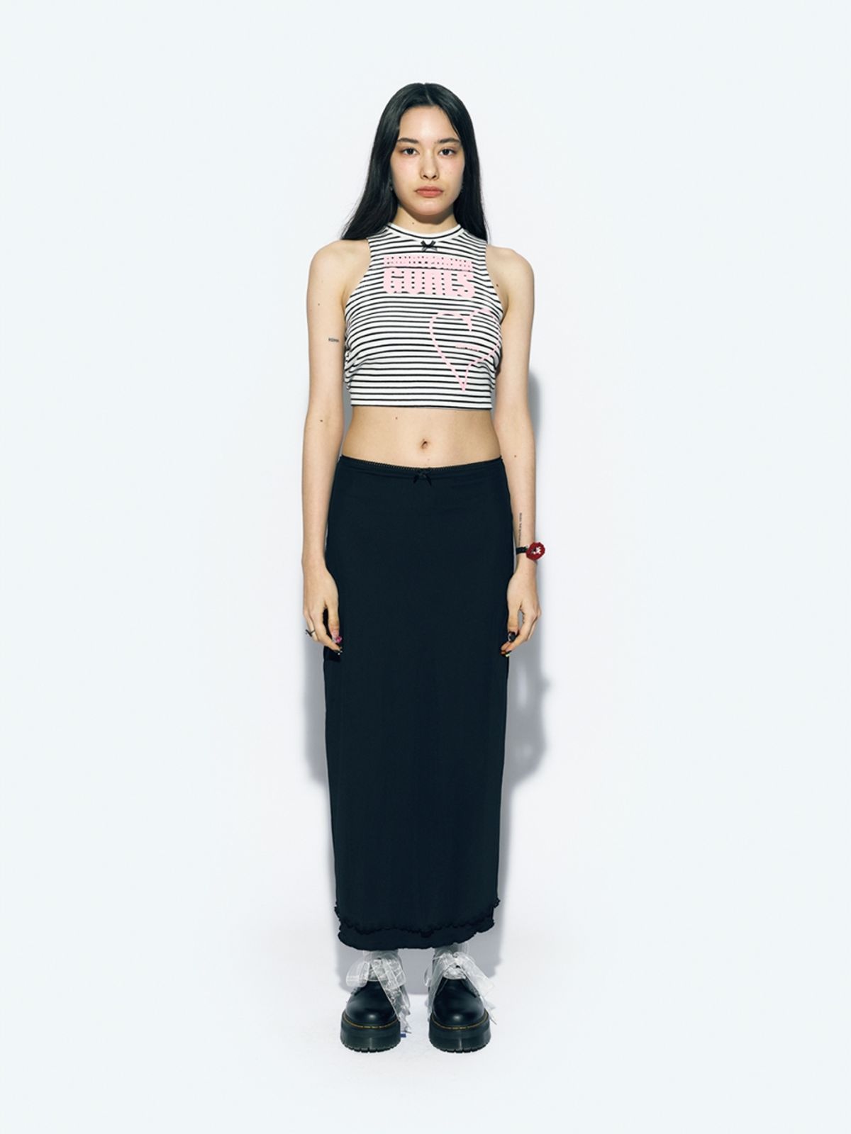 에즈이프 캘리(ASIF CALIE) BACKSTRING SLEEVELESS T-SHIRT IVORY