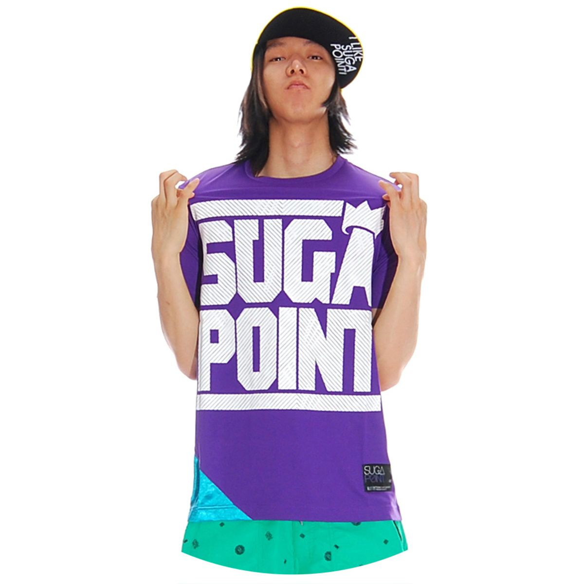 슈가포인트(SUGAPOINT) 남성 서핑/웨이크보딩 그래픽 반팔 저지 티 셔츠. Icon