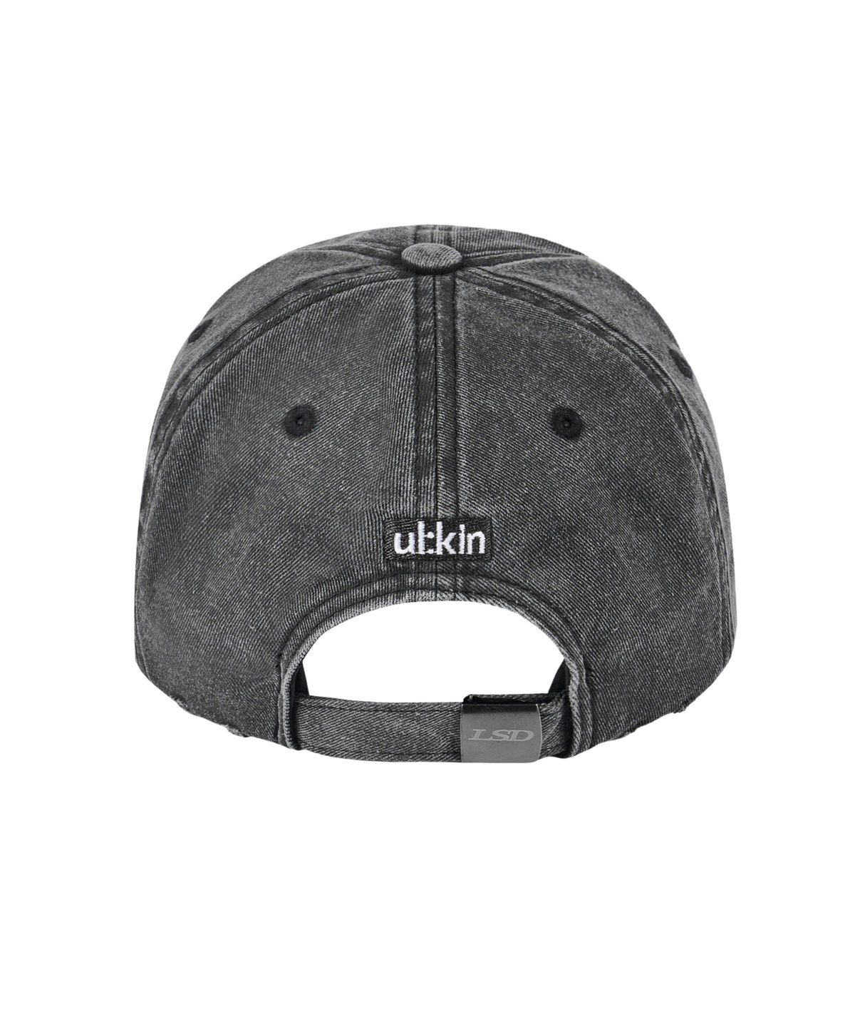 얼킨(ULKIN) [런웨이] 무궁 자수 피그먼트 볼캡_차콜