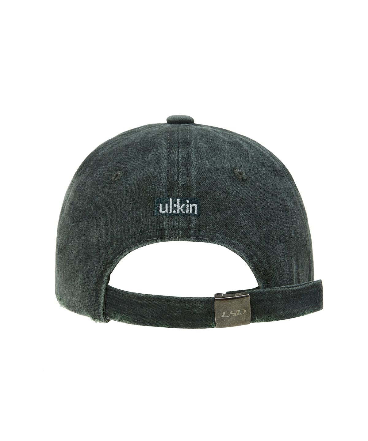 얼킨(ULKIN) [런웨이] 무궁 자수 빈티지 피치 피그먼트 볼캡_카키