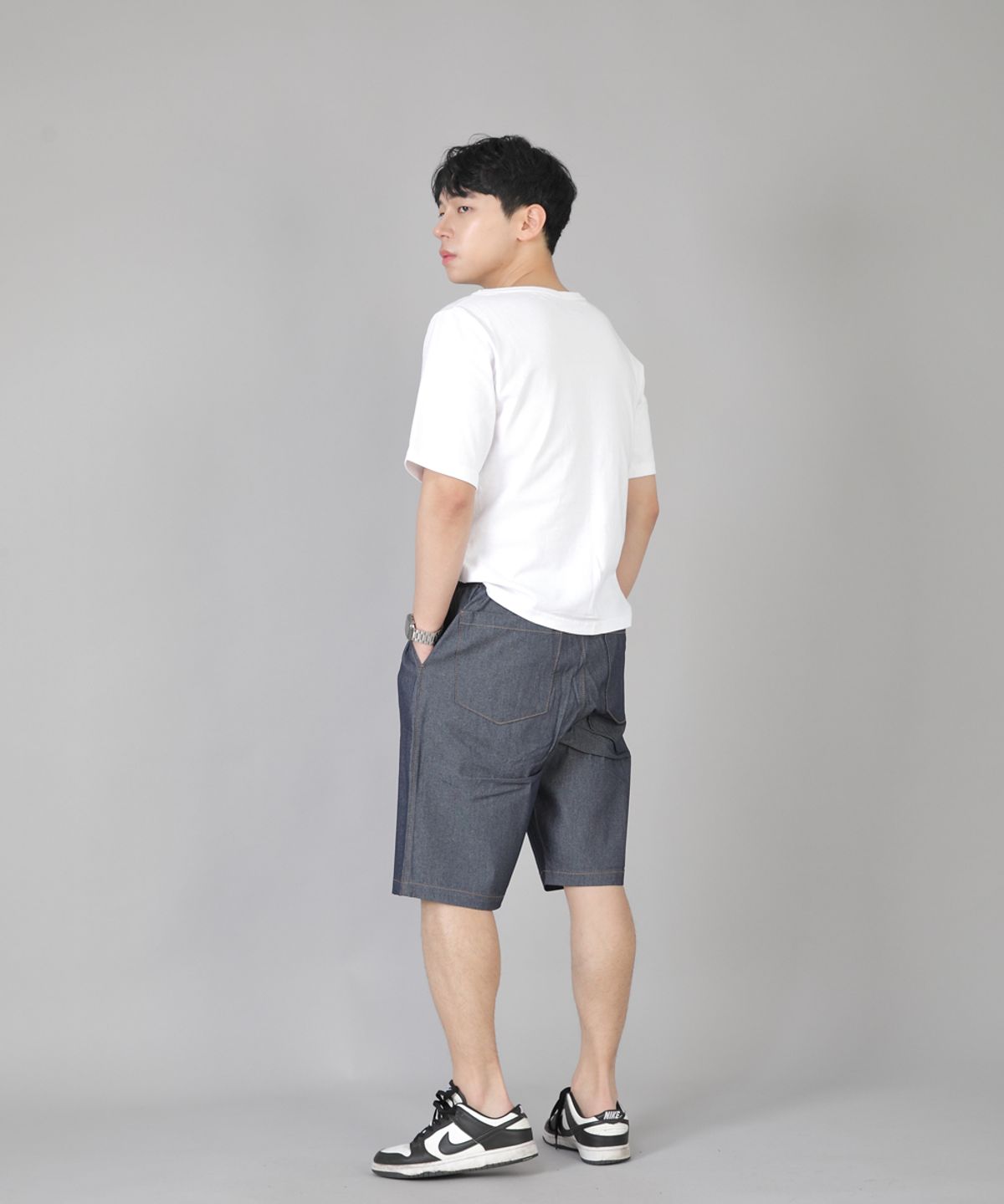 세인트크루(SAINTCREW) 핀턱쇼츠 EPS-350 라이트인디고 데님
