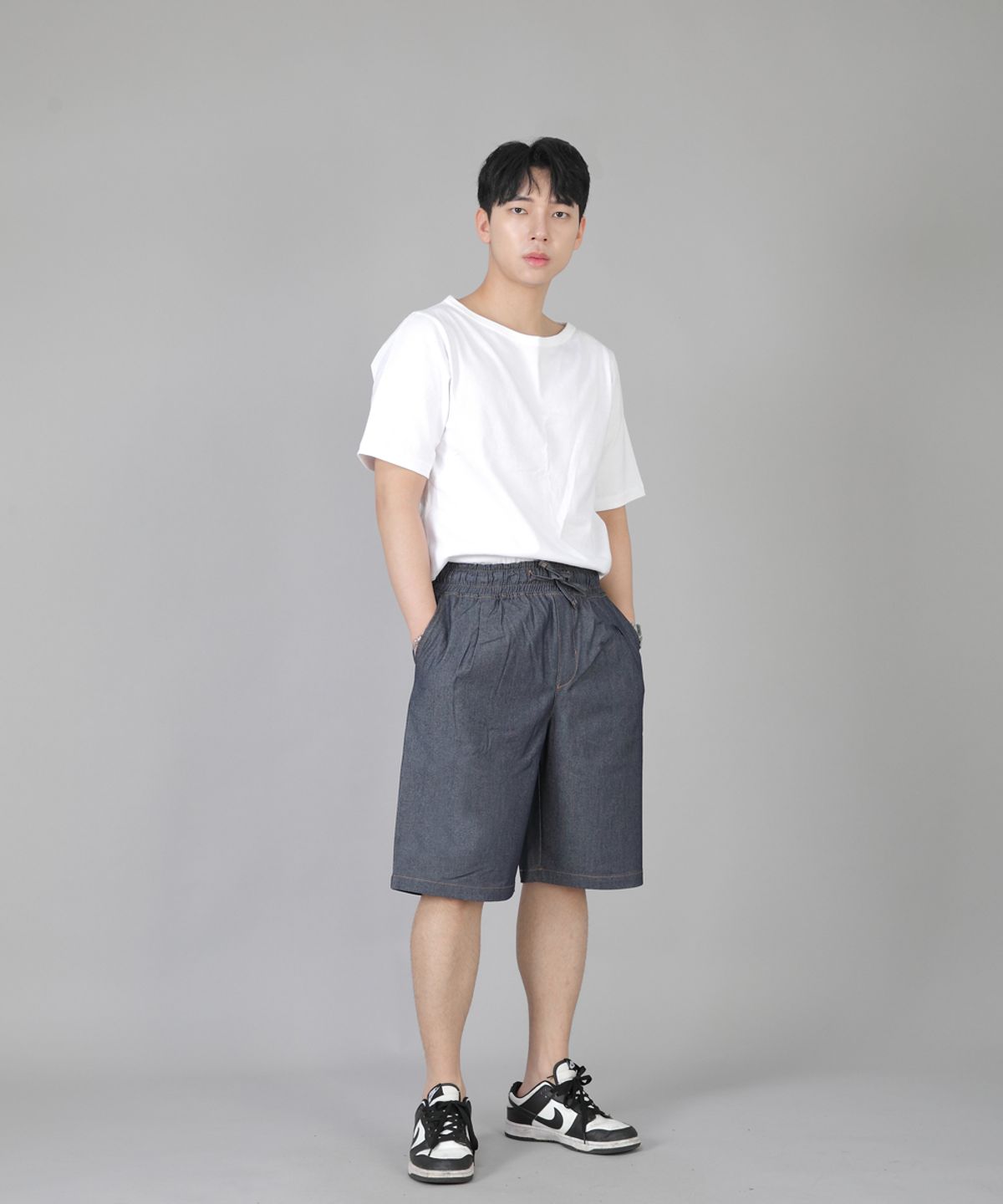 세인트크루(SAINTCREW) 핀턱쇼츠 EPS-350 라이트인디고 데님