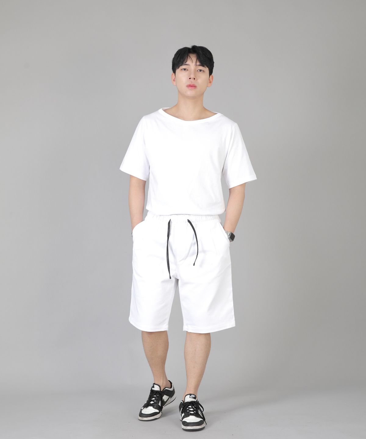 세인트크루(SAINTCREW) 핀턱쇼츠 EPS-350 화이트