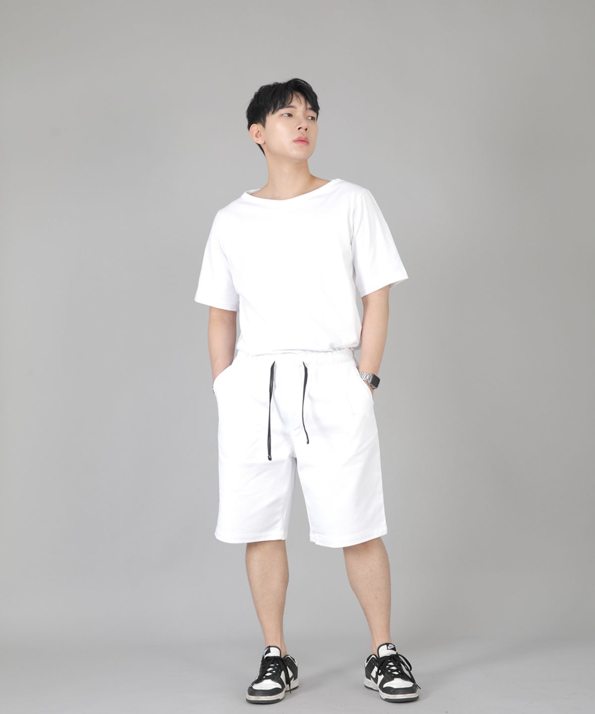 세인트크루(SAINTCREW) 핀턱쇼츠 EPS-350 화이트