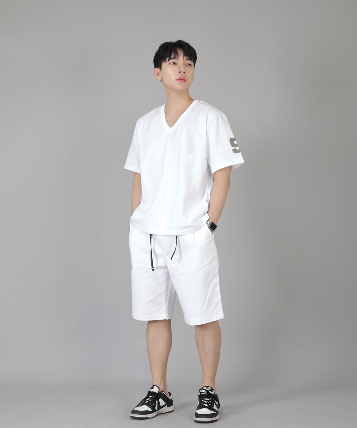 세인트크루(SAINTCREW) 핀턱쇼츠 EPS-350 화이트