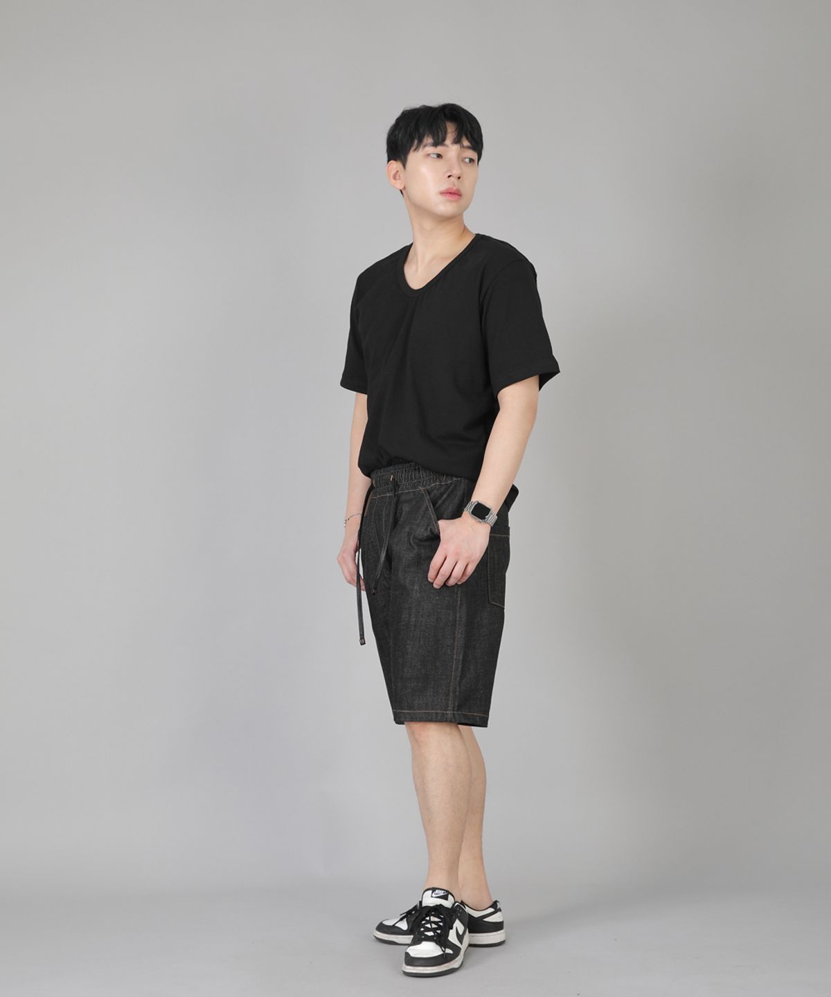 세인트크루(SAINTCREW) 레귤러쇼츠 ERES-351 블랙데님