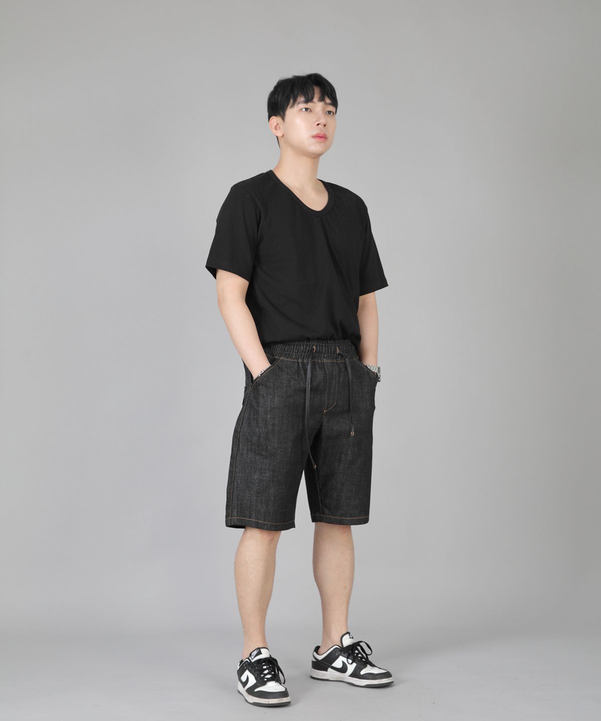 세인트크루(SAINTCREW) 레귤러쇼츠 ERES-351 블랙데님