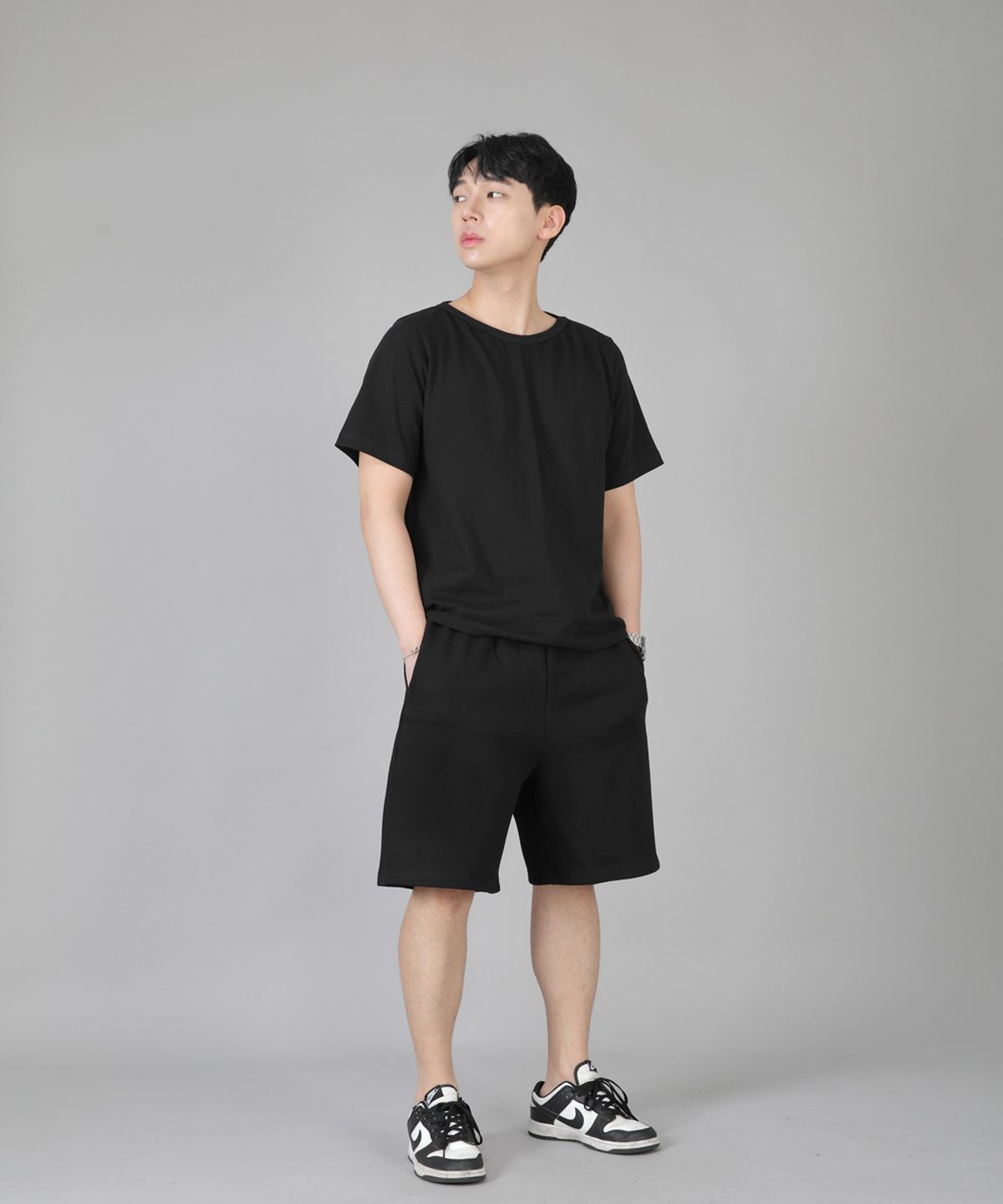 세인트크루(SAINTCREW) 무지 스웨트쇼츠 ESS-352 블랙