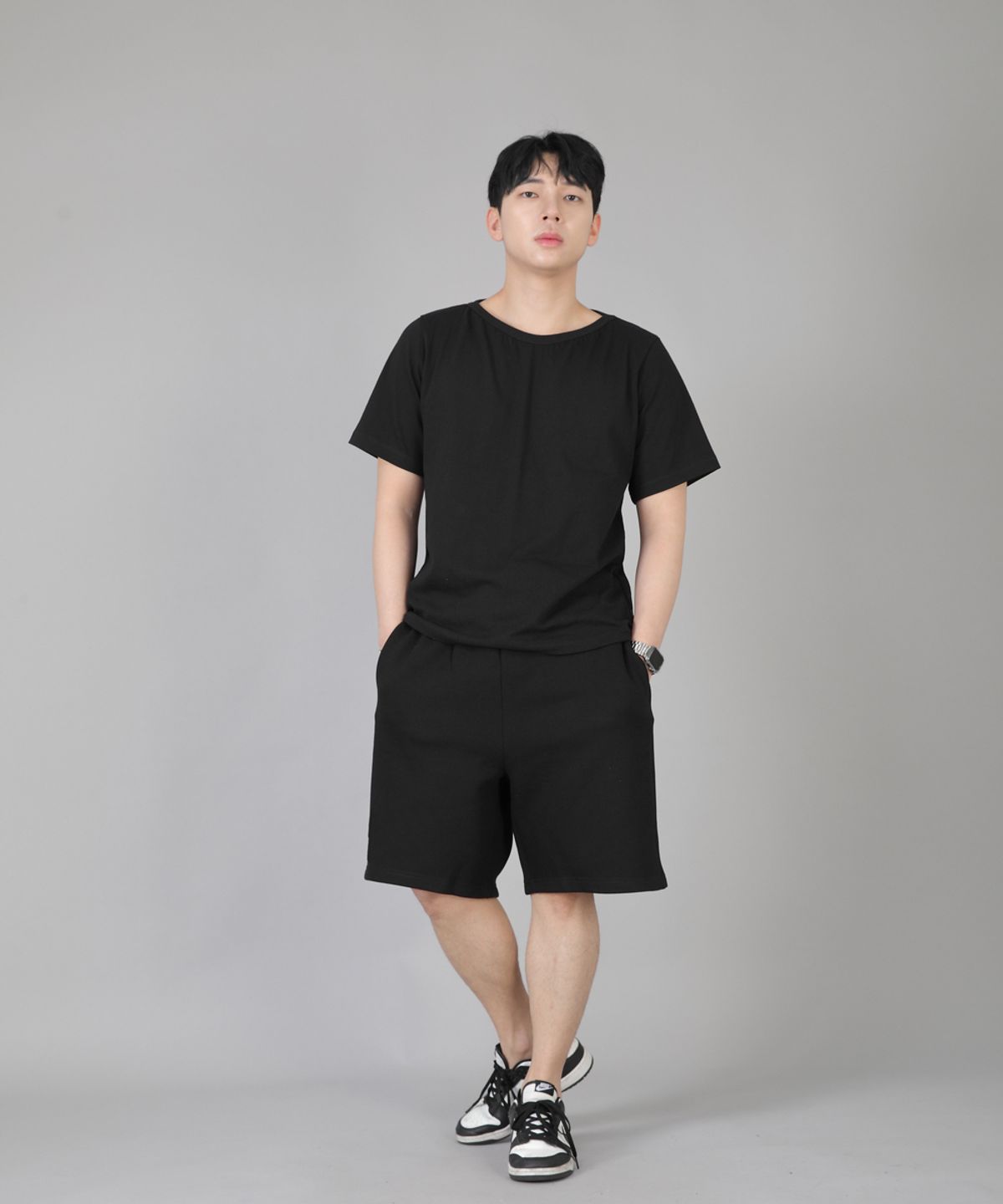 세인트크루(SAINTCREW) 무지 스웨트쇼츠 ESS-352 블랙