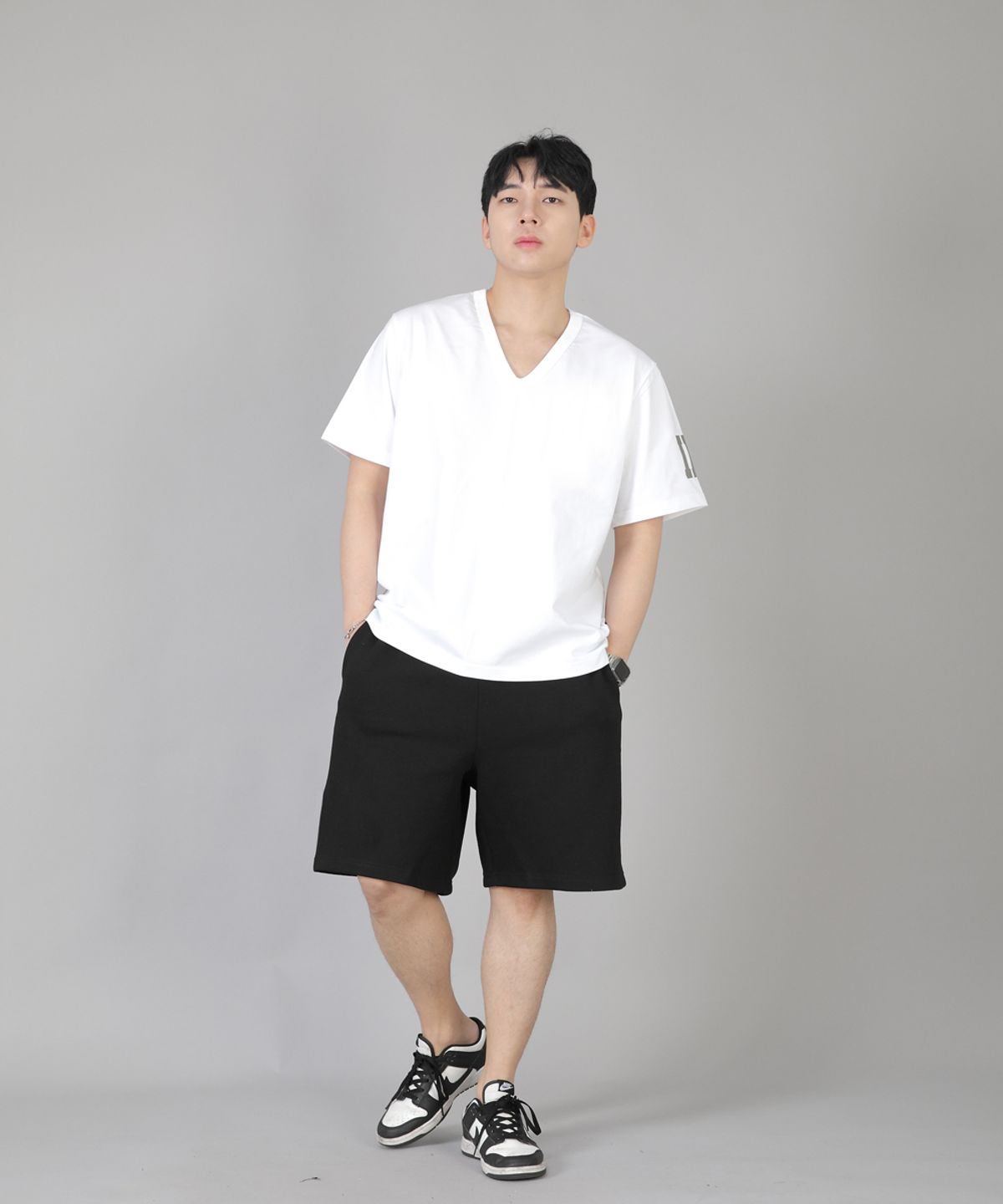 세인트크루(SAINTCREW) 무지 스웨트쇼츠 ESS-352 블랙