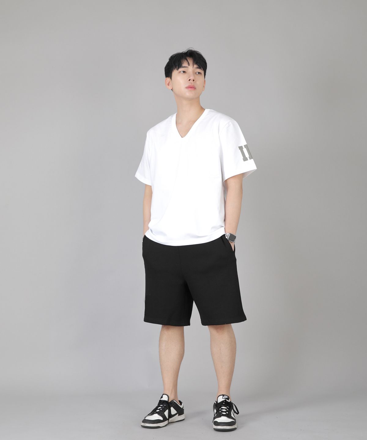 세인트크루(SAINTCREW) 무지 스웨트쇼츠 ESS-352 블랙