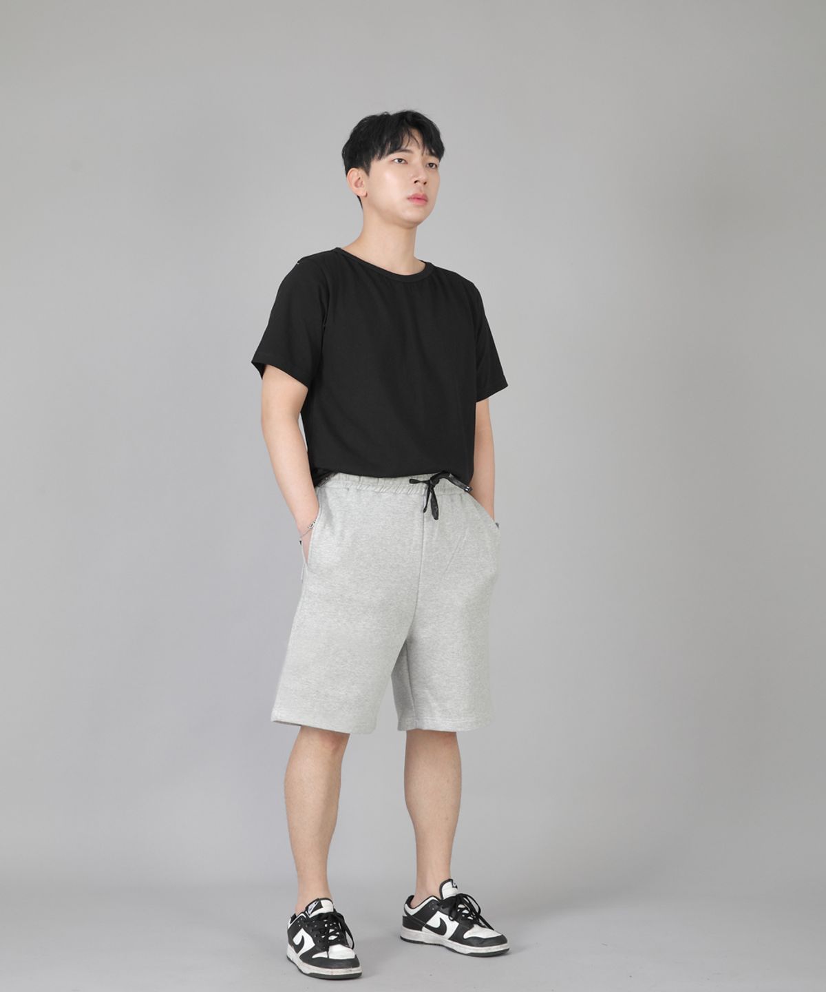 세인트크루(SAINTCREW) 무지 스웨트쇼츠 ESS-352 그레이