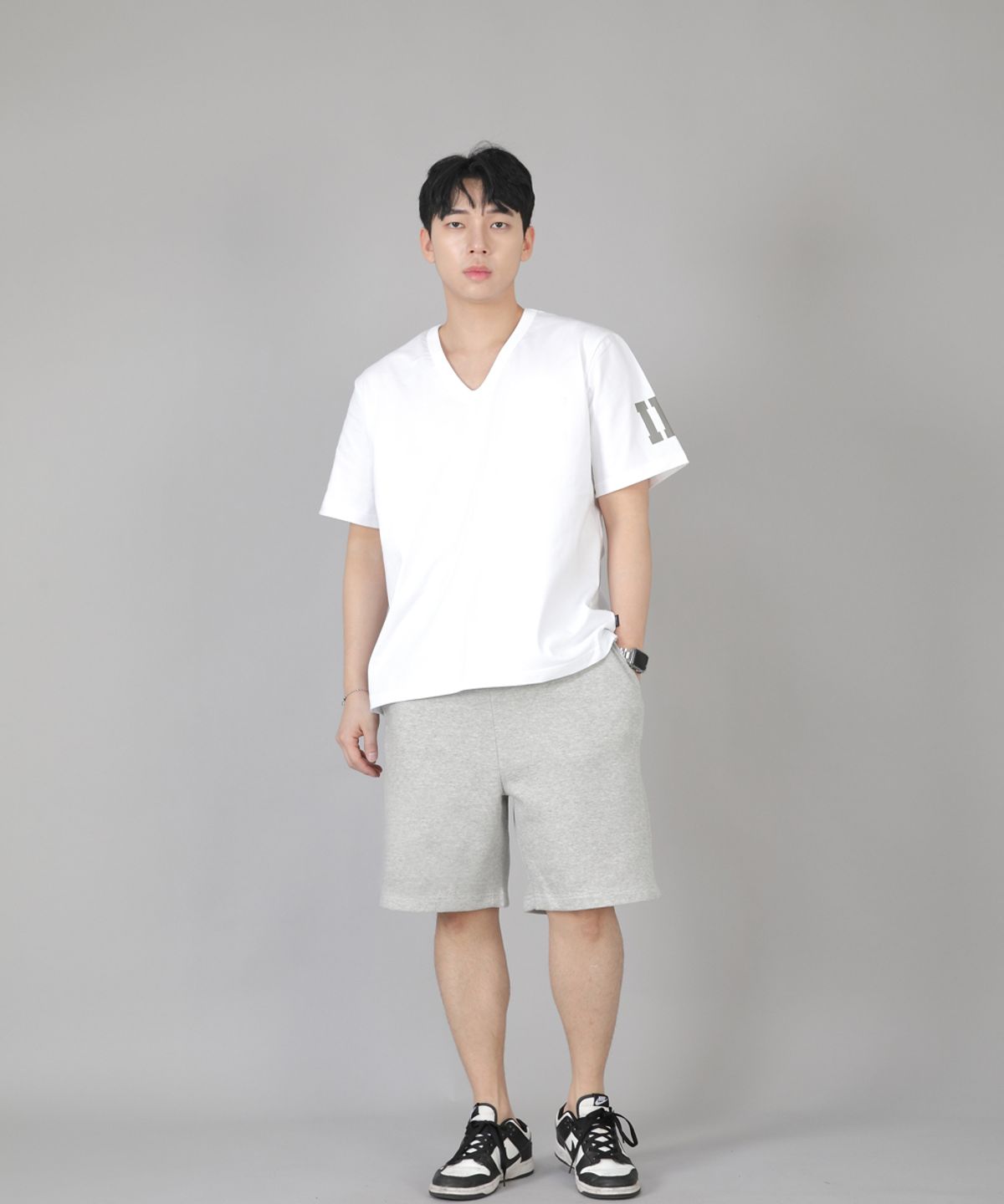 세인트크루(SAINTCREW) 무지 스웨트쇼츠 ESS-352 그레이