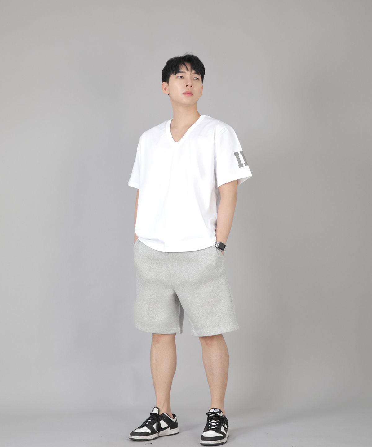 세인트크루(SAINTCREW) 무지 스웨트쇼츠 ESS-352 그레이