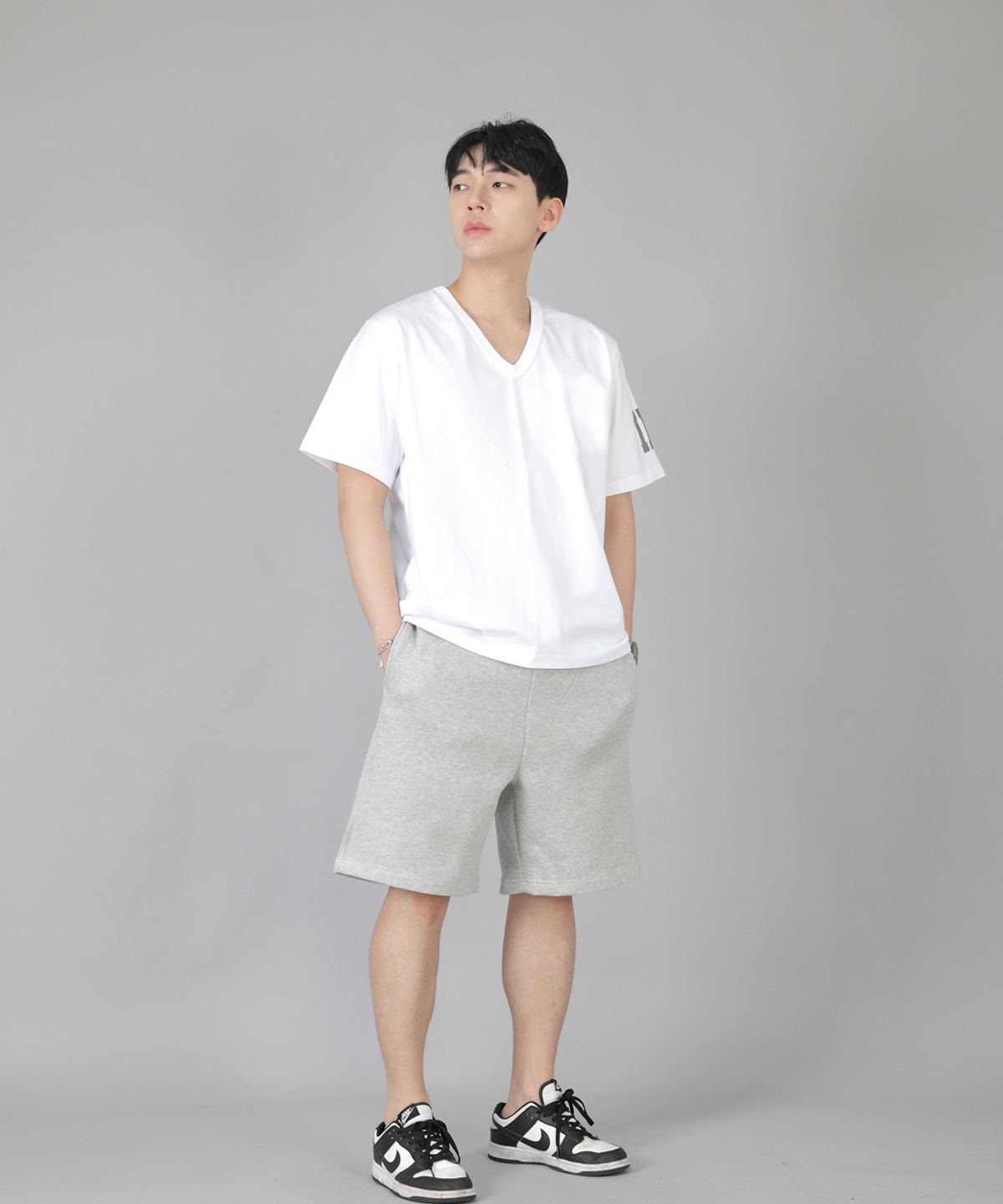 세인트크루(SAINTCREW) 무지 스웨트쇼츠 ESS-352 그레이