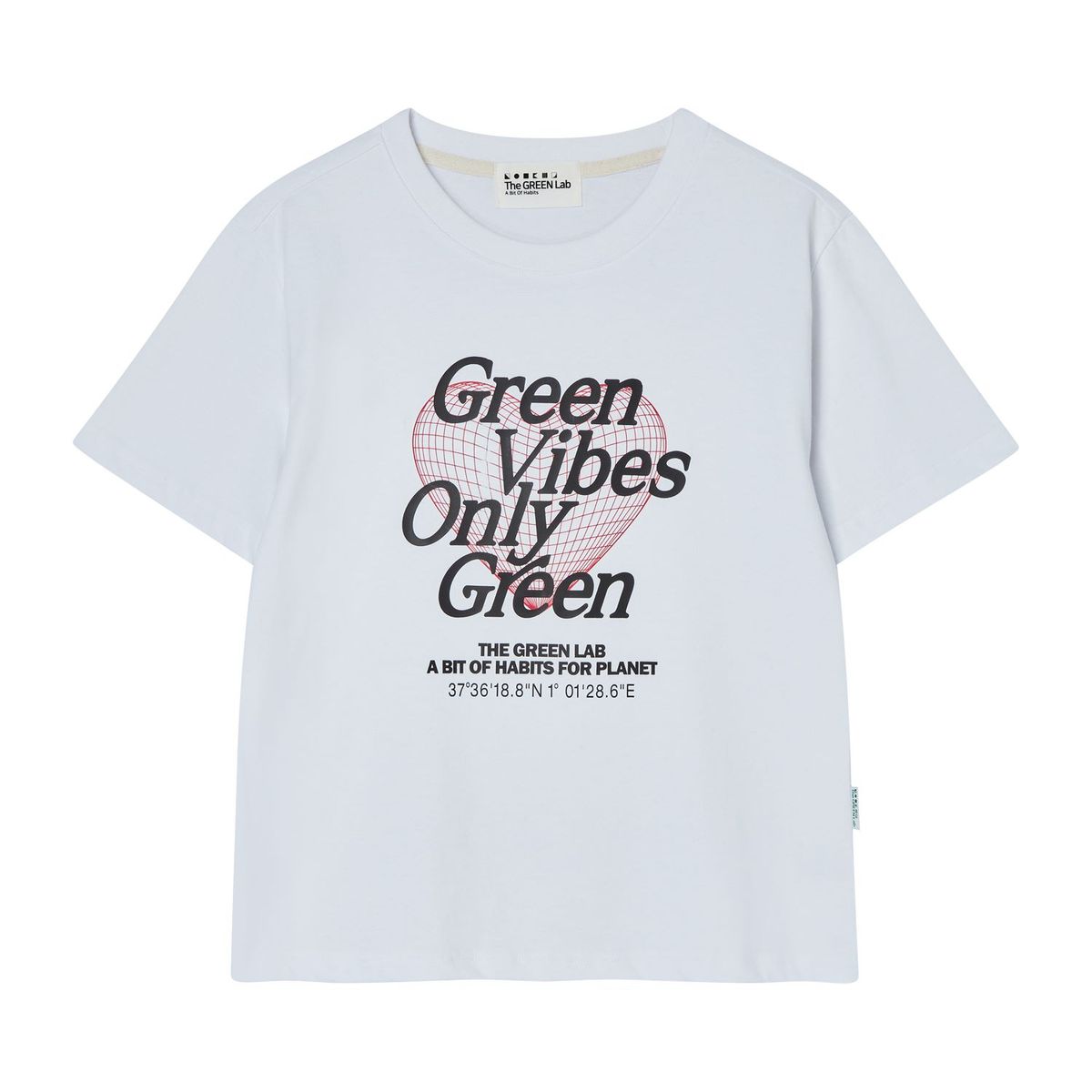 더그린랩(THE GREEN LAB) 하트플래닛 2 그래픽반팔티셔츠 [화이트]