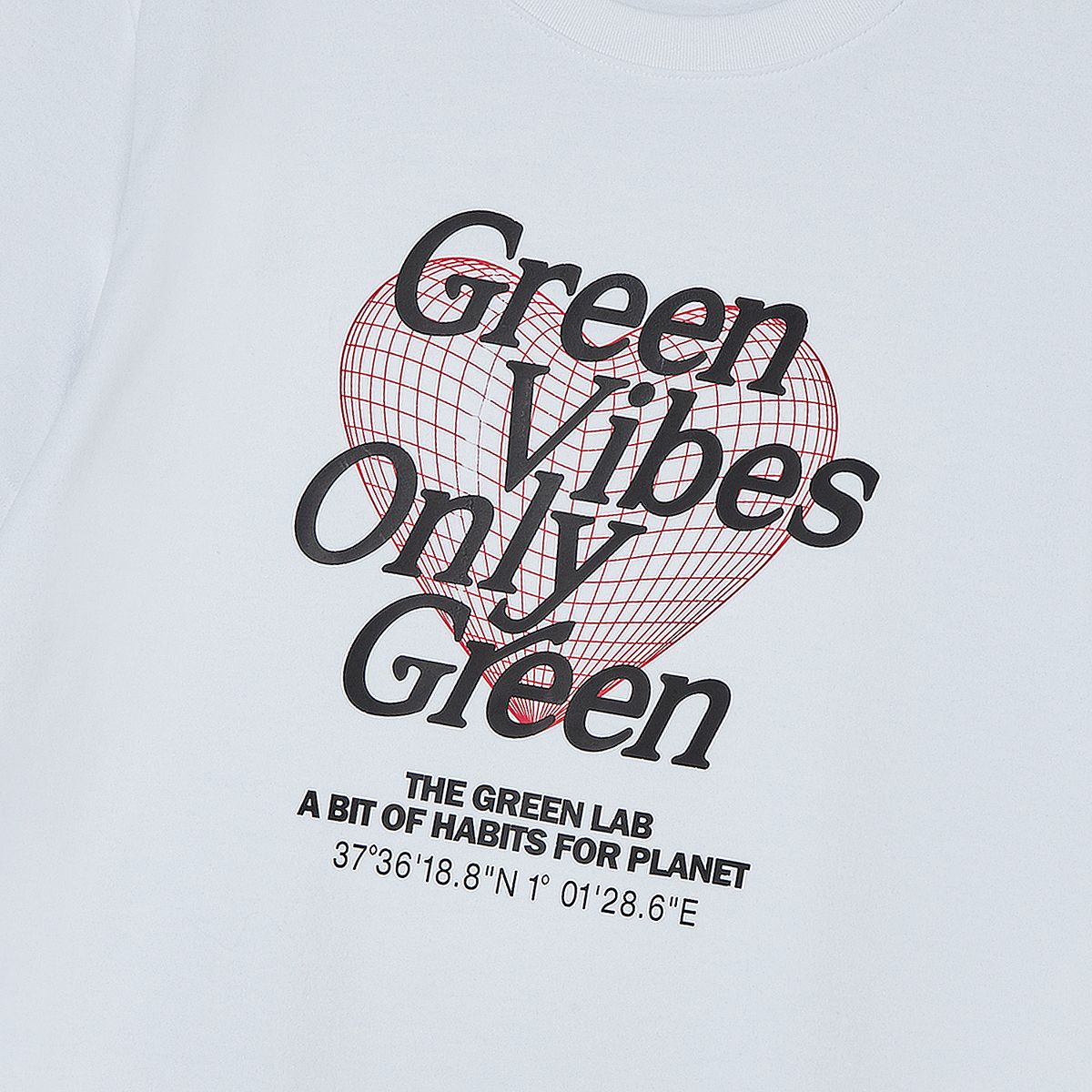 더그린랩(THE GREEN LAB) 하트플래닛 2 그래픽반팔티셔츠 [화이트]