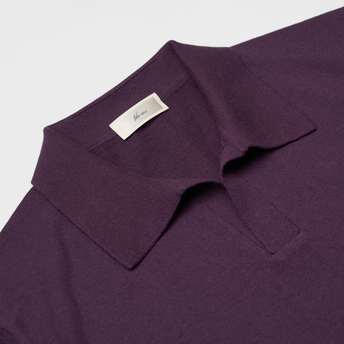 베르노(VERNO) 24SS Essential open collar knit Violet